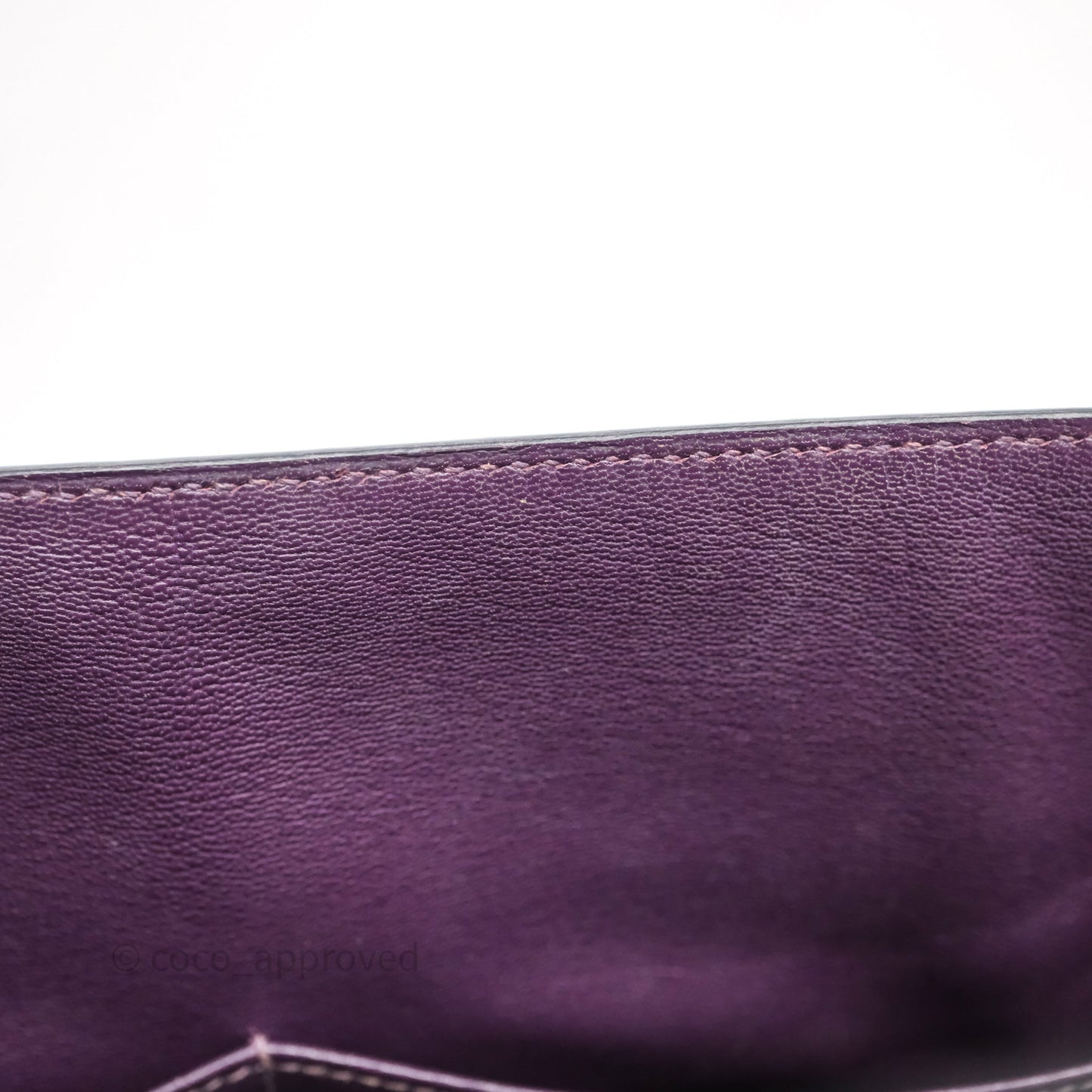 Hermès Kelly 28 Purple Crocodile Gold Hardware