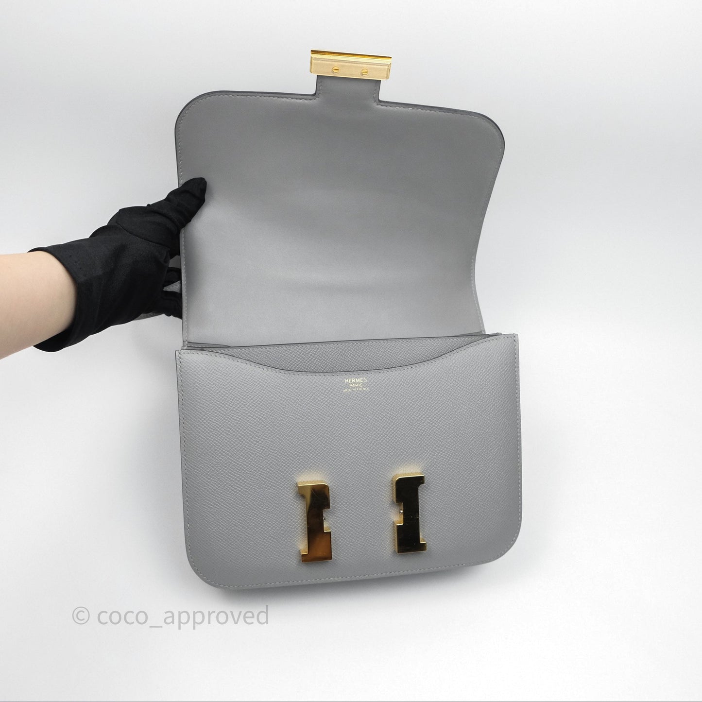 Hermès Constance 24 Gris Mouette 4Z Epsom Gold Hardware