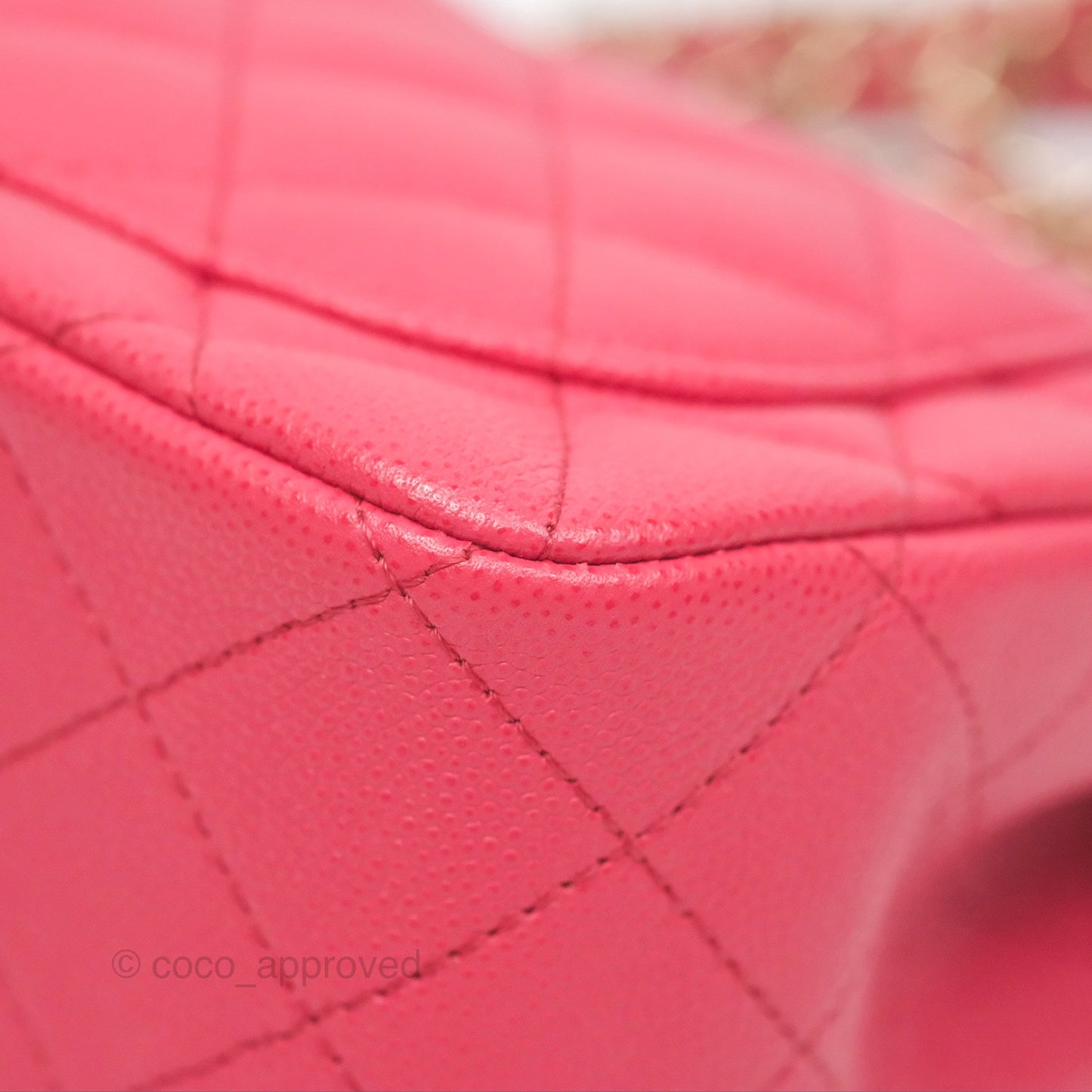 Chanel Mini Square Pink Caviar Gold Hardware 17C