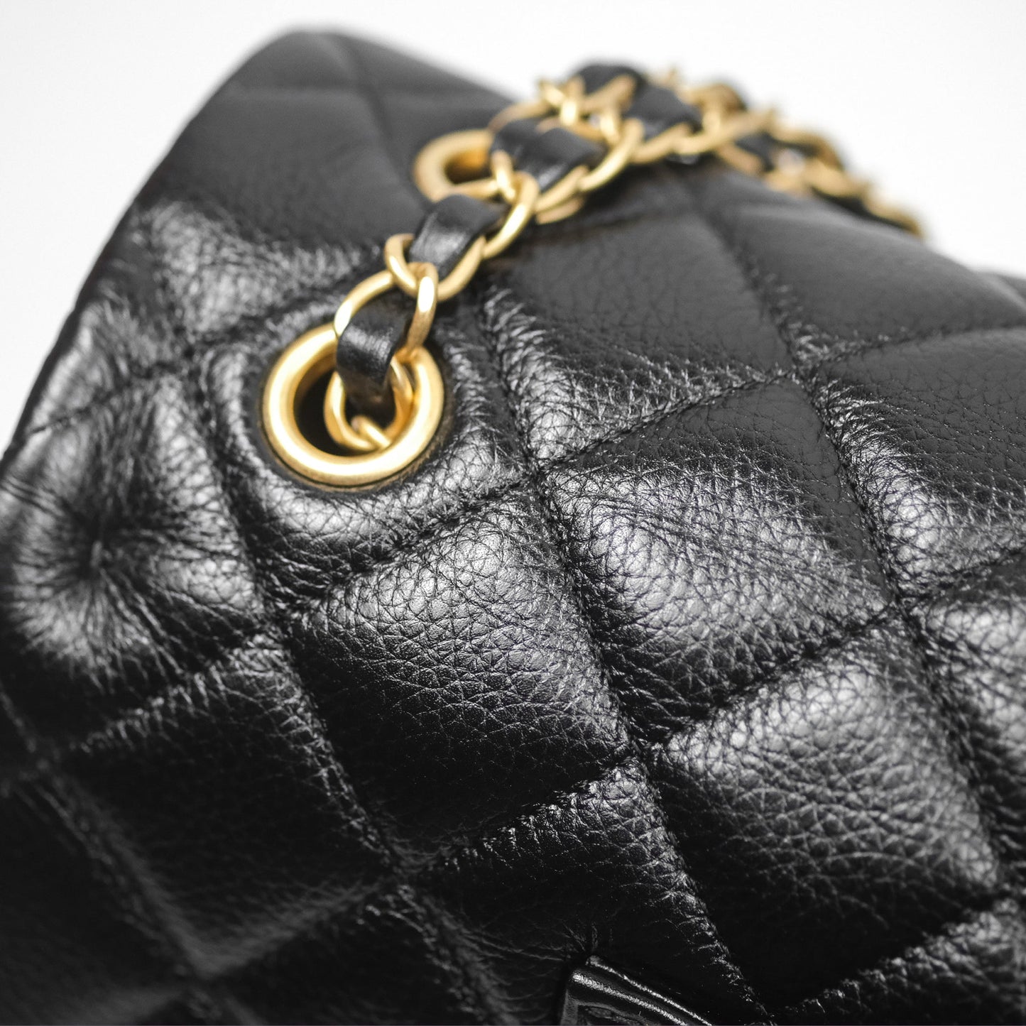 Chanel Quilted XXL Classic Flap Travel Bag Black Caviar Aged Gold Hardware 24C