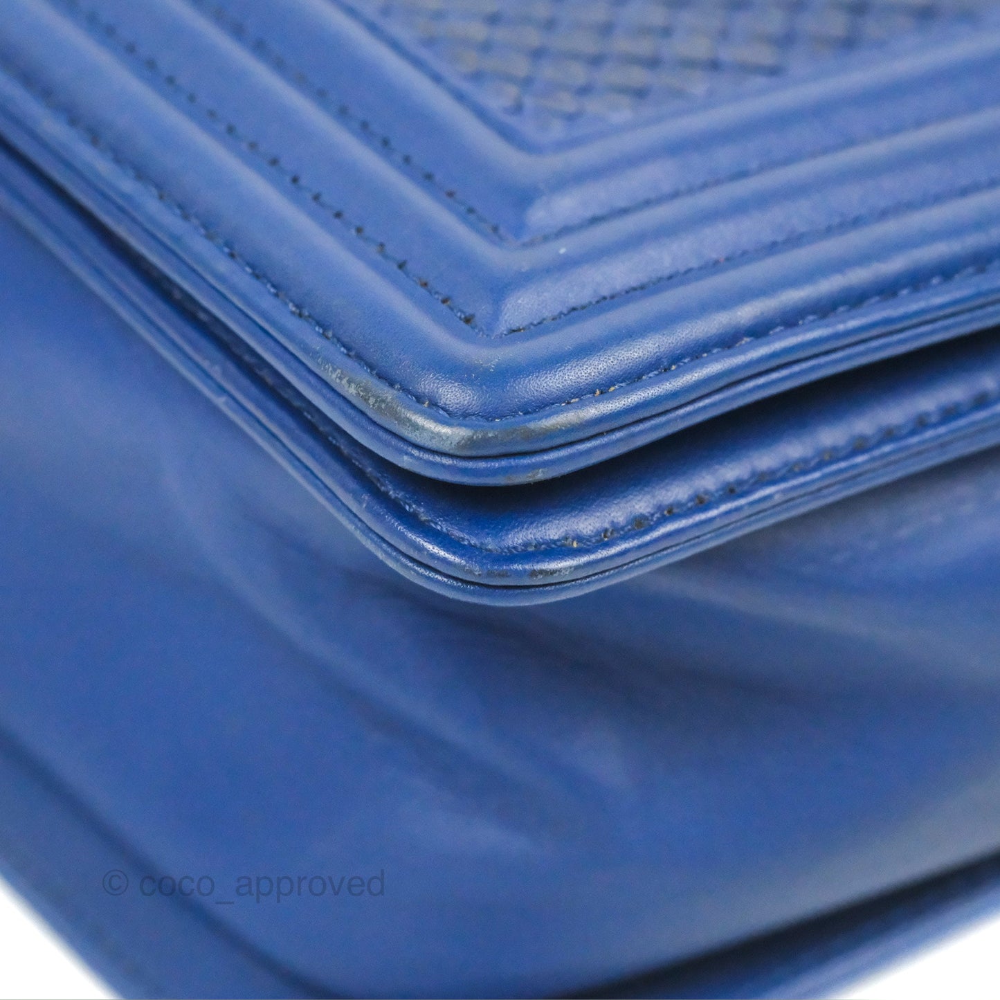 Chanel Medium Boy Blue Python Matte Silver Hardware
