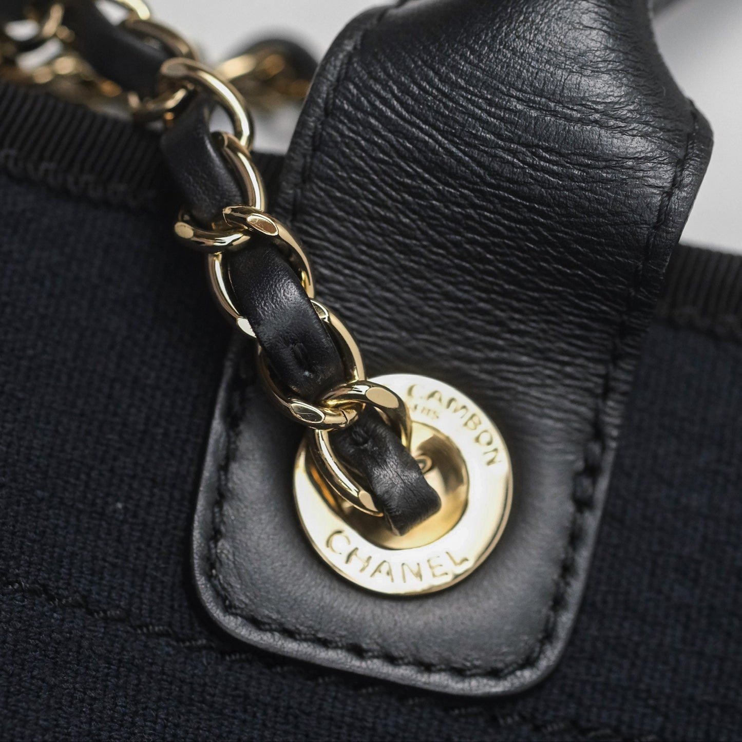 Chanel New Small Deauville Navy Canvas