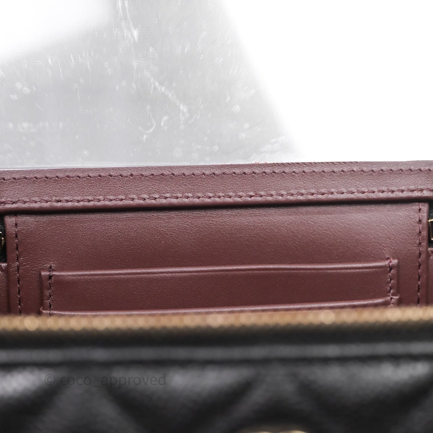 Chanel Vanity Rectangular With Chain Black Caviar Gold Hardware