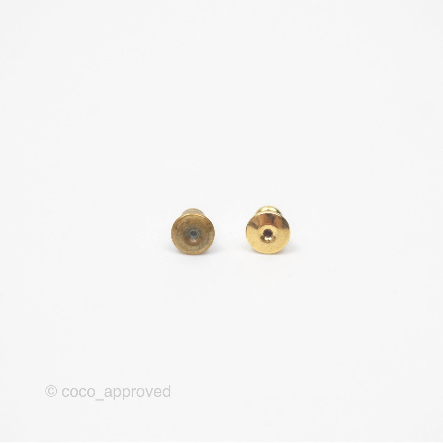 Chanel Crystal CC Earrings Gold Tone 20A