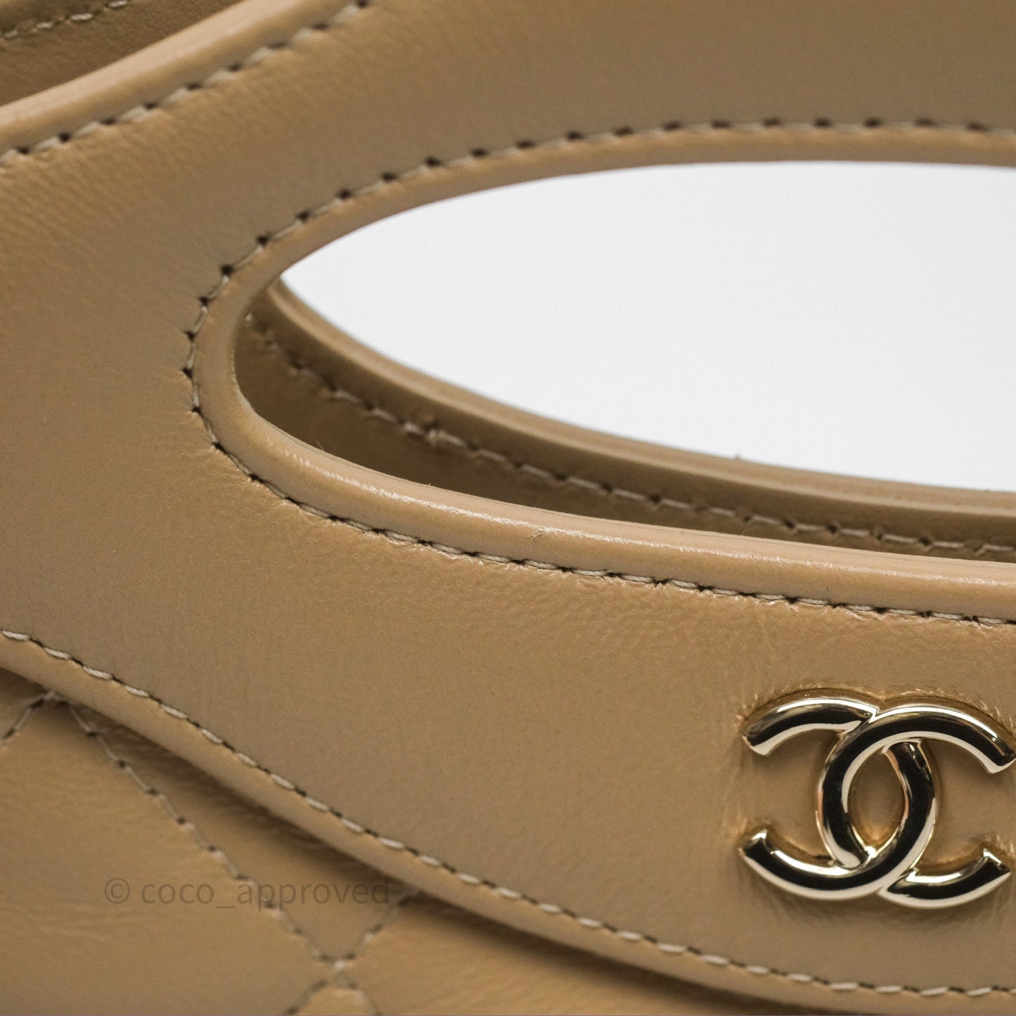 Chanel Nano 31 Beige Shiny Lambskin Gold Hardware