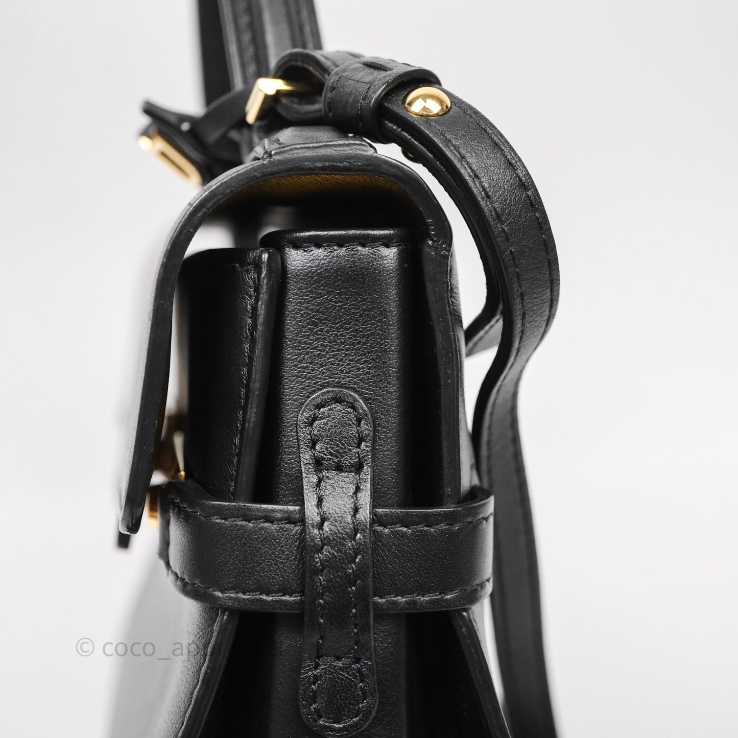 Delvaux Tempête Mini Black Calfskin Gold Hardware