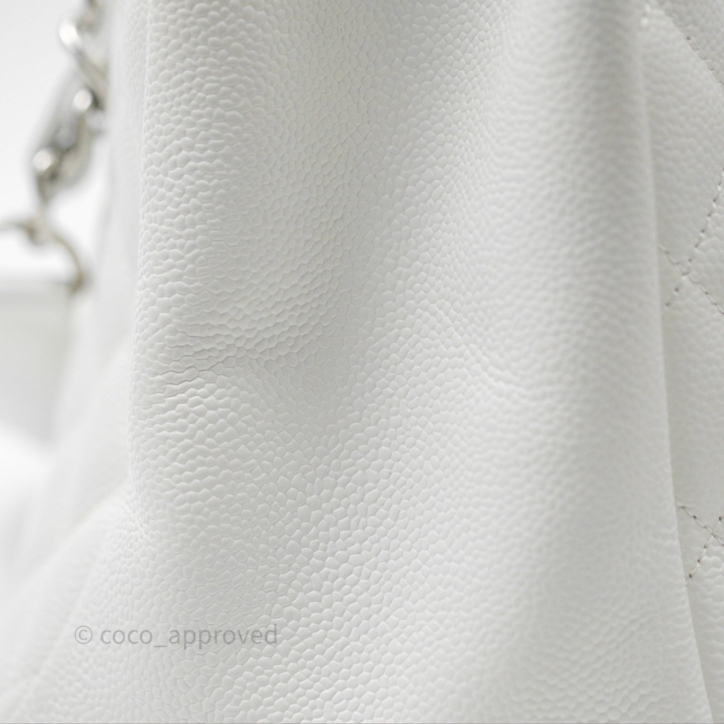 Chanel GST White Caviar Silver Hardware