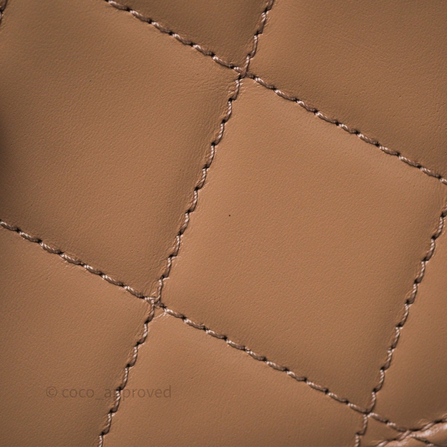 Chanel Quilted Small Perfect Fit Adjustable Beige Calfskin Gold Hardware 21A