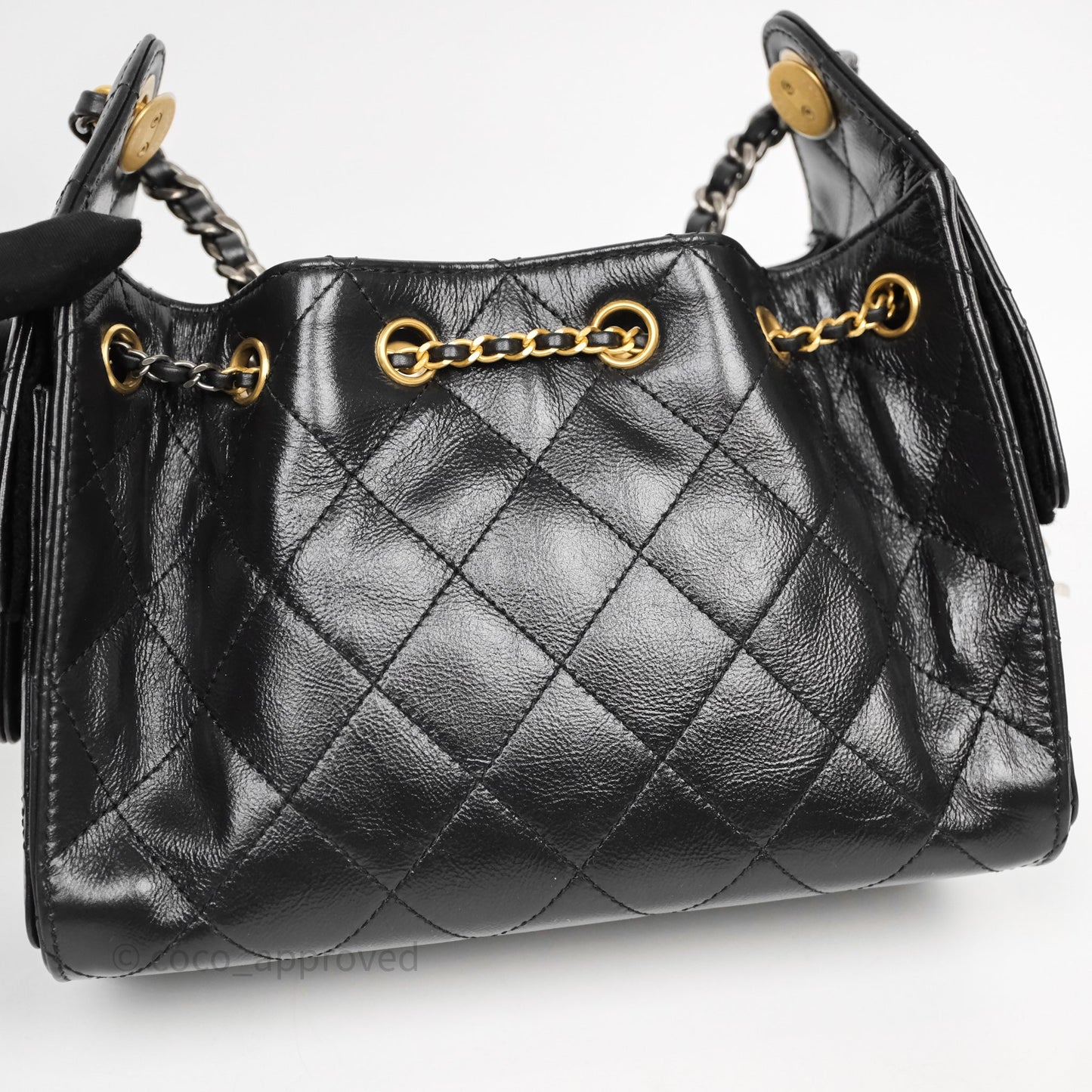 Chanel Mini 25 Black Bag Calfskin Mixed Hardware