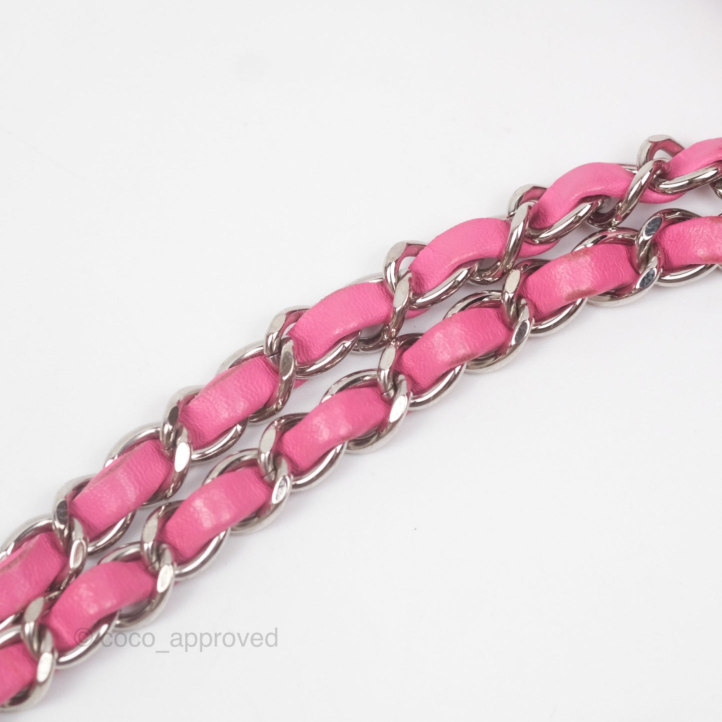 Chanel Quilted Mini Rectangular Flap Pink Lambskin Silver Hardware