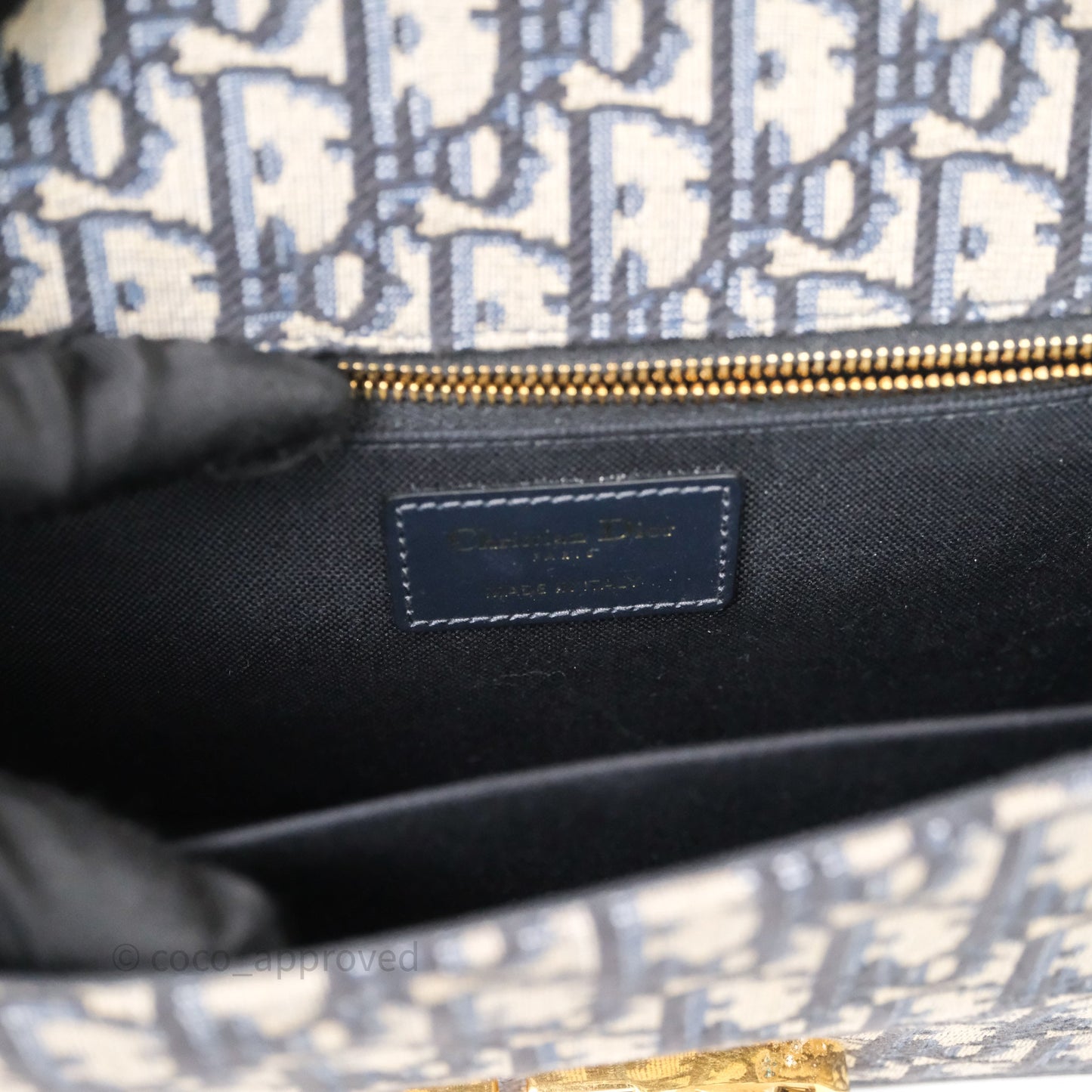Christian Dior 30 Montaigne Bag Blue Dior Oblique Jacquard Dior