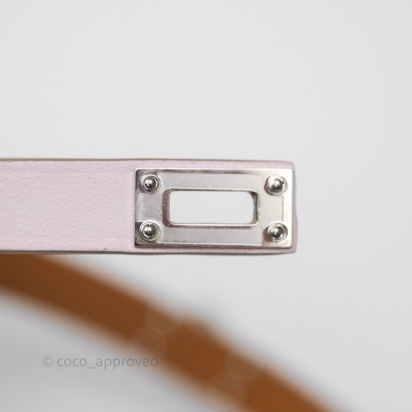 Hermès Kelly Double Tour Bracelet Mauve Pâle Swift Palladium Hardware