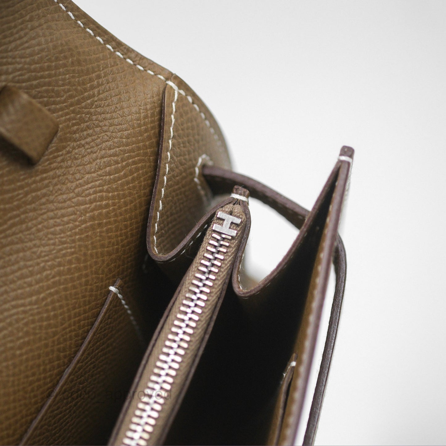 Hermès Kelly To Go Wallet Etoupe 18 Epsom Palladium Hardware