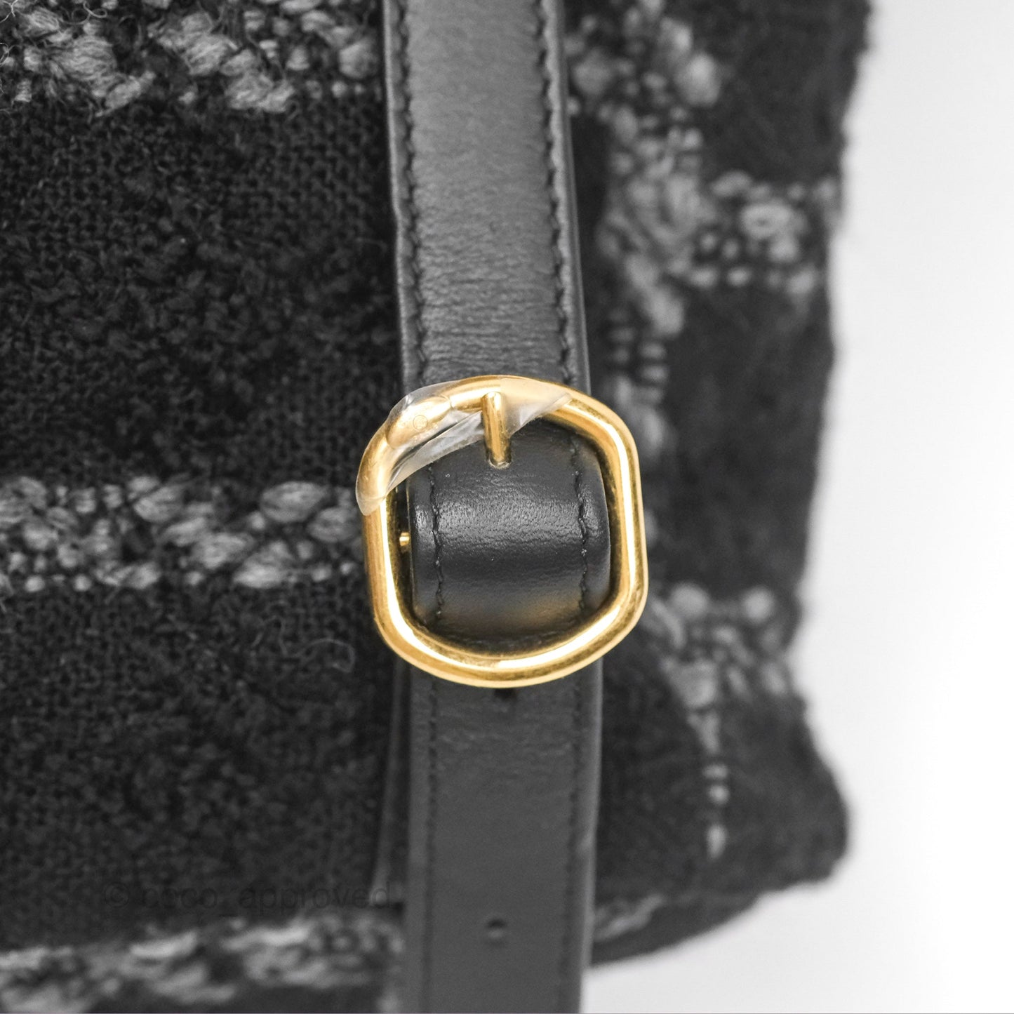 Chanel Duma Backpack Black Tweed Aged Gold Hardware 22K