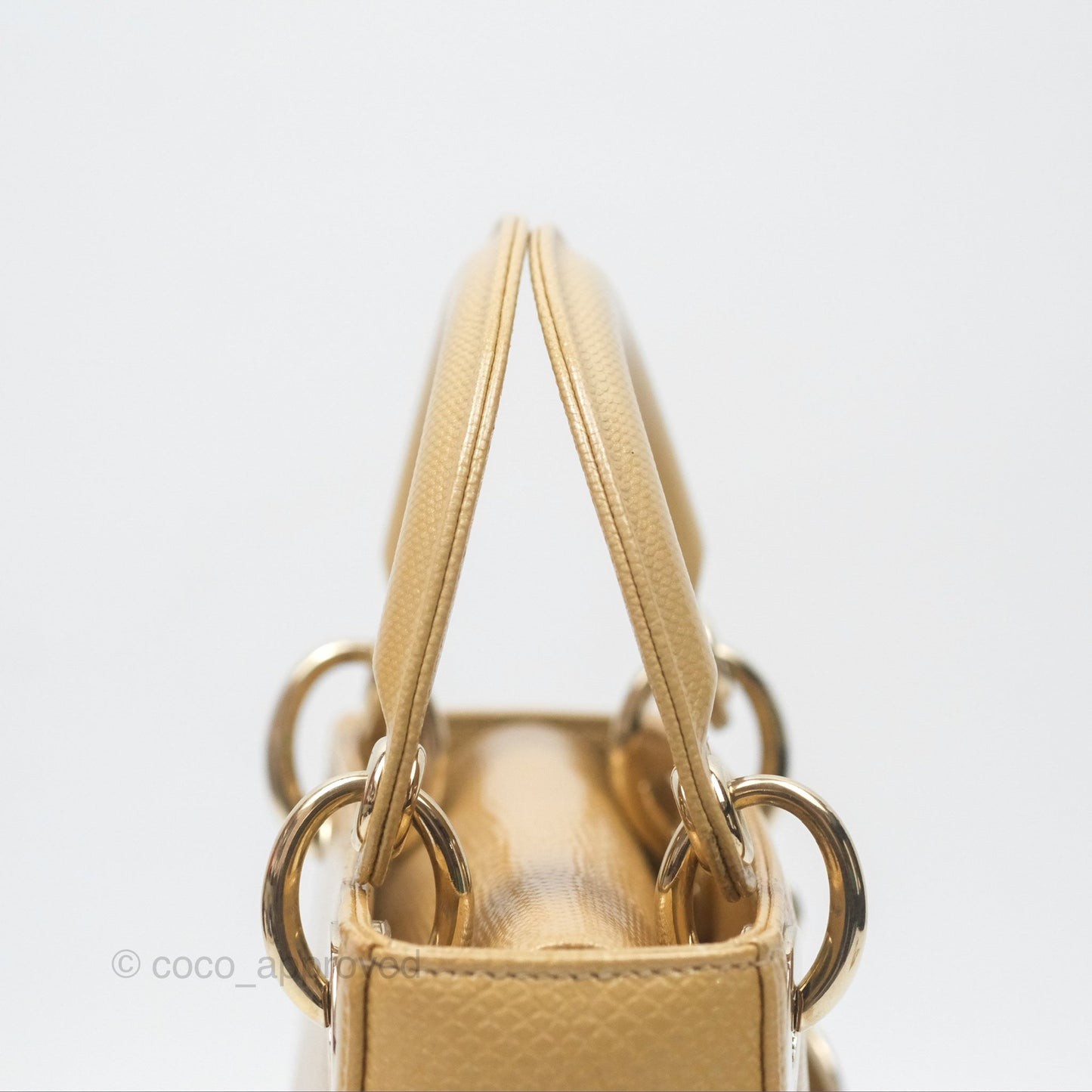 Christian Dior Mini Lady Dior Beige Lizard Gold Hardware