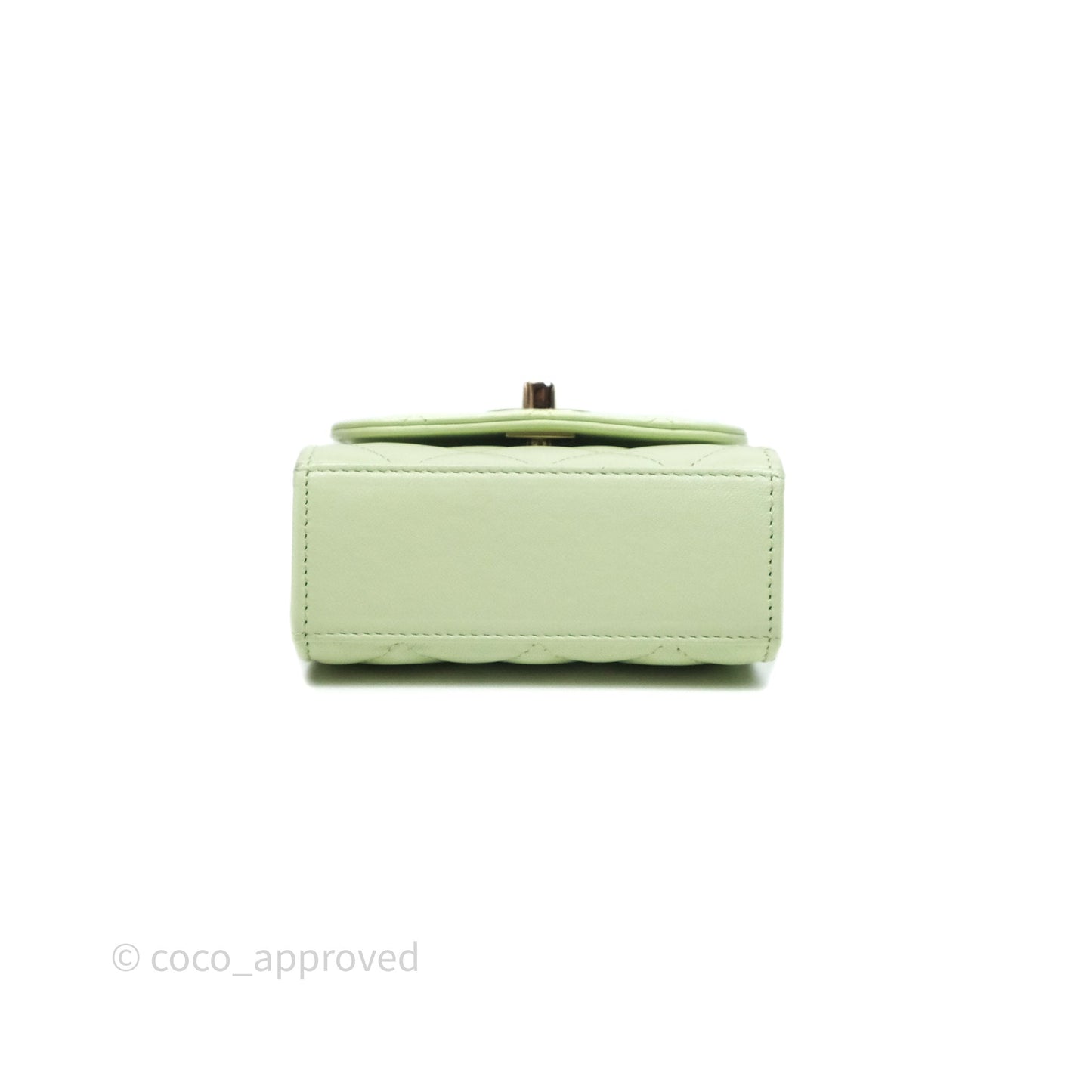 Chanel Mini Quilted Trendy CC Clutch With Chain Green Lambskin Gold Hardware
