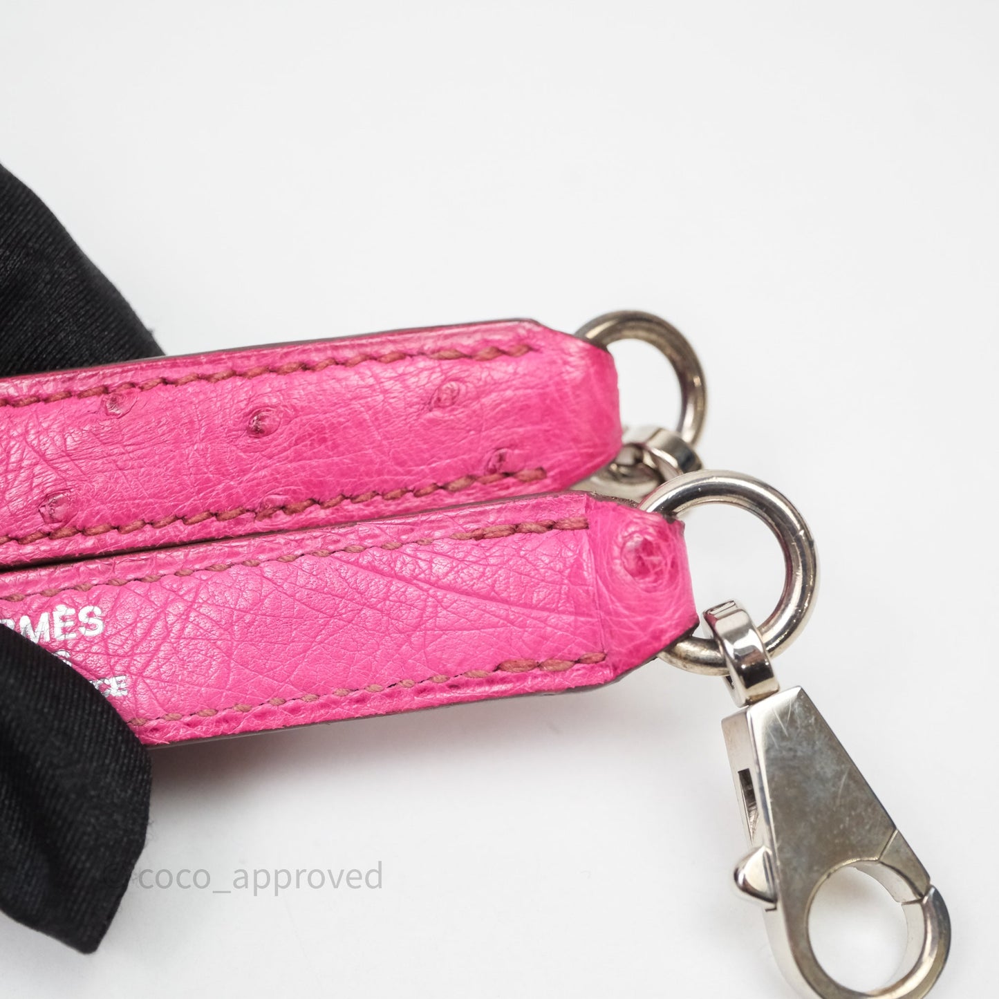 Hermes Kelly 32 Fuchsia Ostrich Palladium Hardware