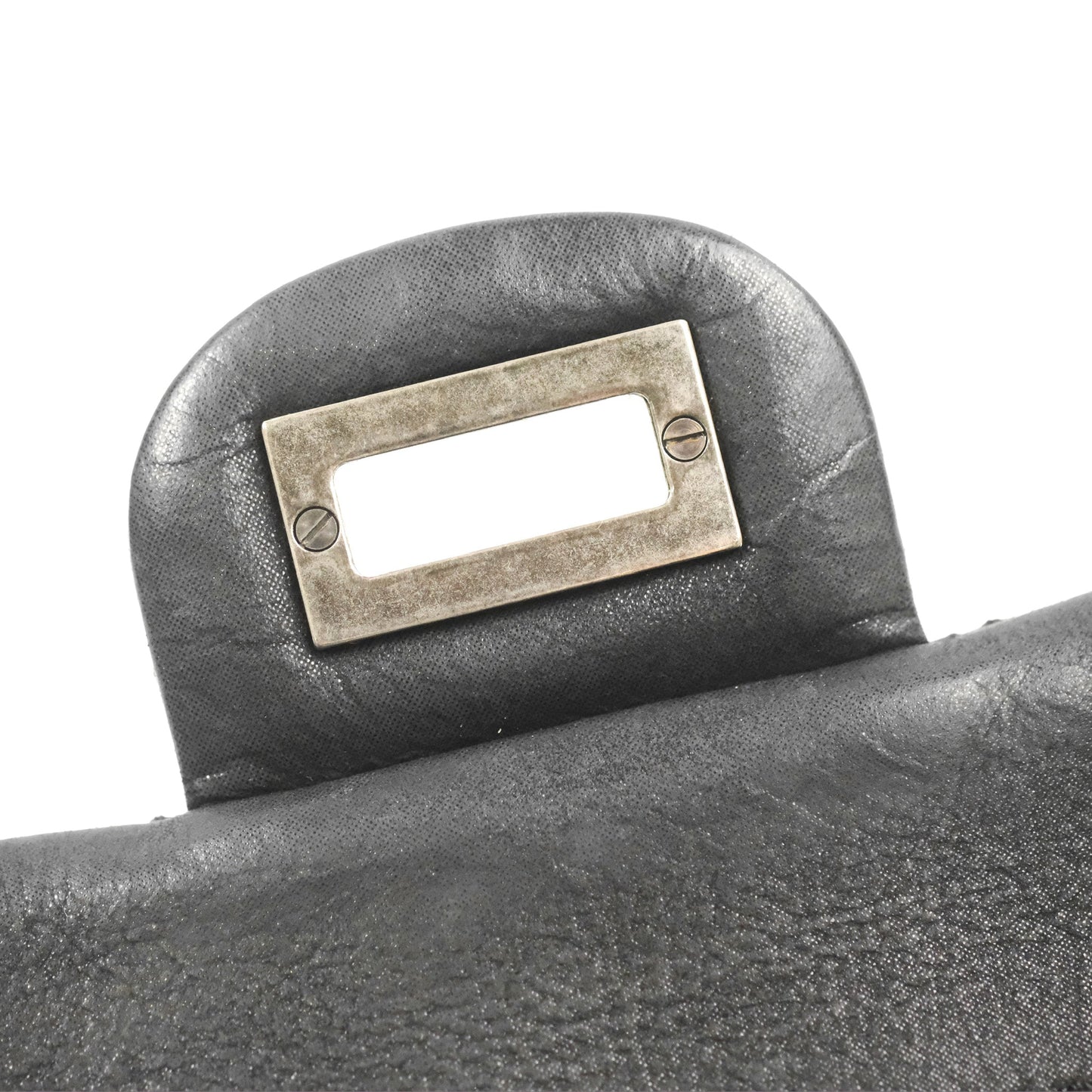 Chanel Mini Reissue 224 Double Flap Black Iridescent Calfskin Ruthenium Hardware