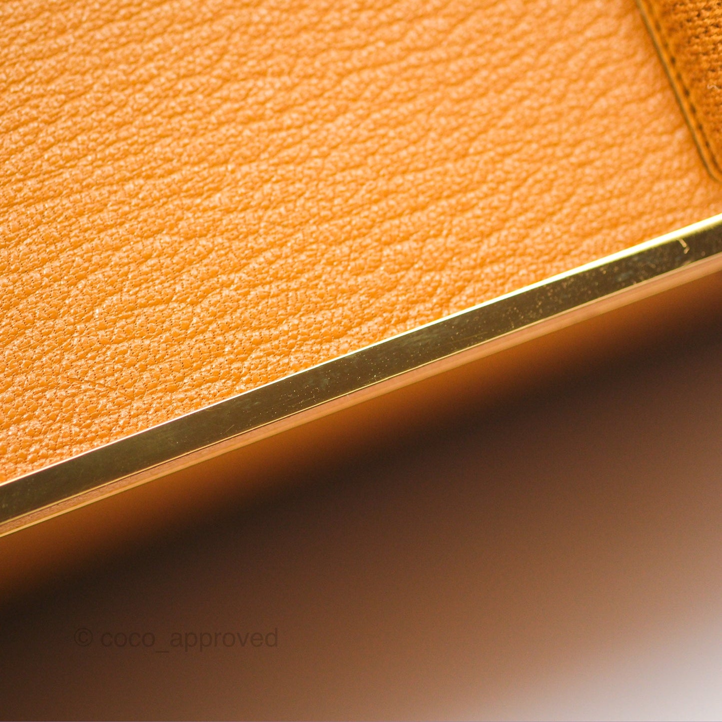 Hermès Geta Bag Caramel Chevre Mysore Gold Hardware