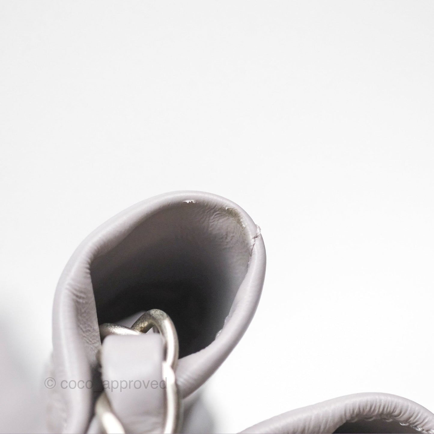 Chanel 22 Small Grey Aged Calfskin Matte Silver Hardware