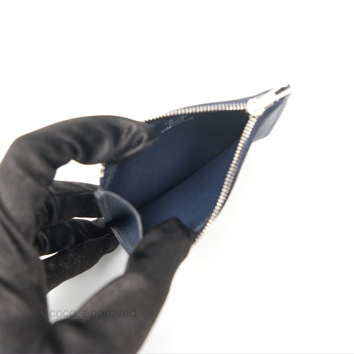 Hermès Constance Slim Wallet Bleu Nuit 2Z Evercolor Palladium Hardware