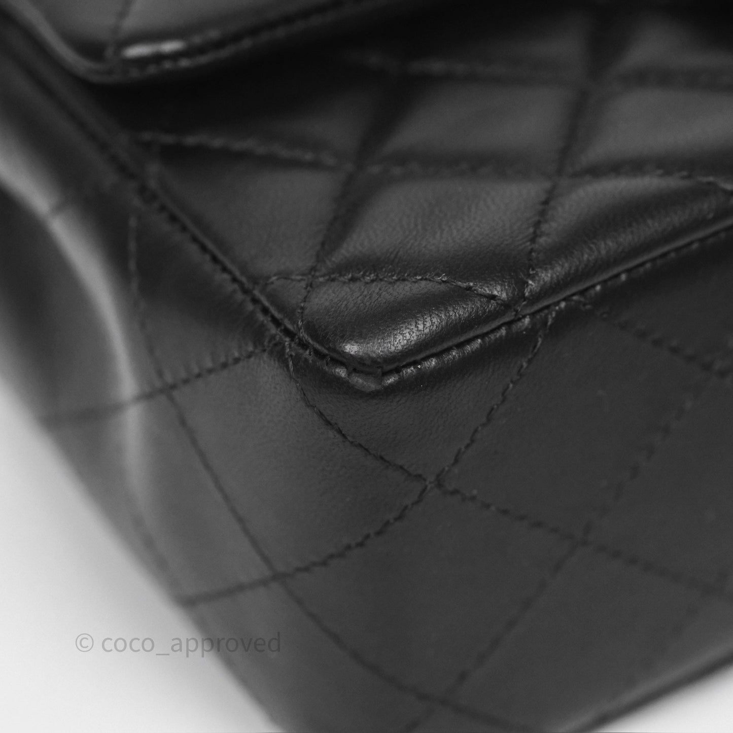 Chanel Mini Rectangular Quilted Black Lambskin Gold Hardware