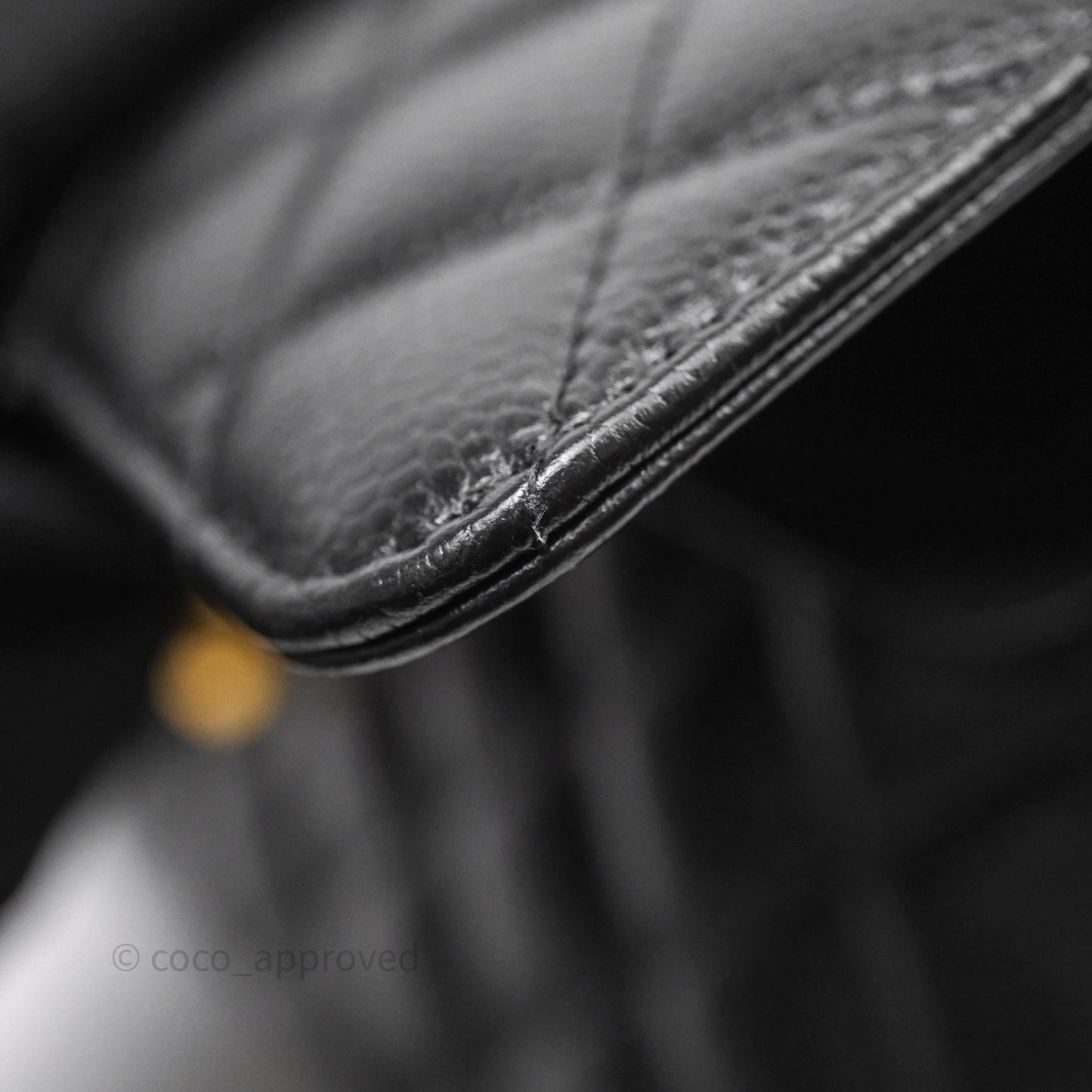 Chanel Classic M/L Medium Flap Quilted Black Caviar Gold Hardware