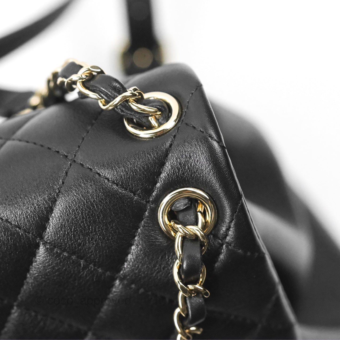 Chanel Quilted Large Duma Drawstring Backpack Black Lambskin