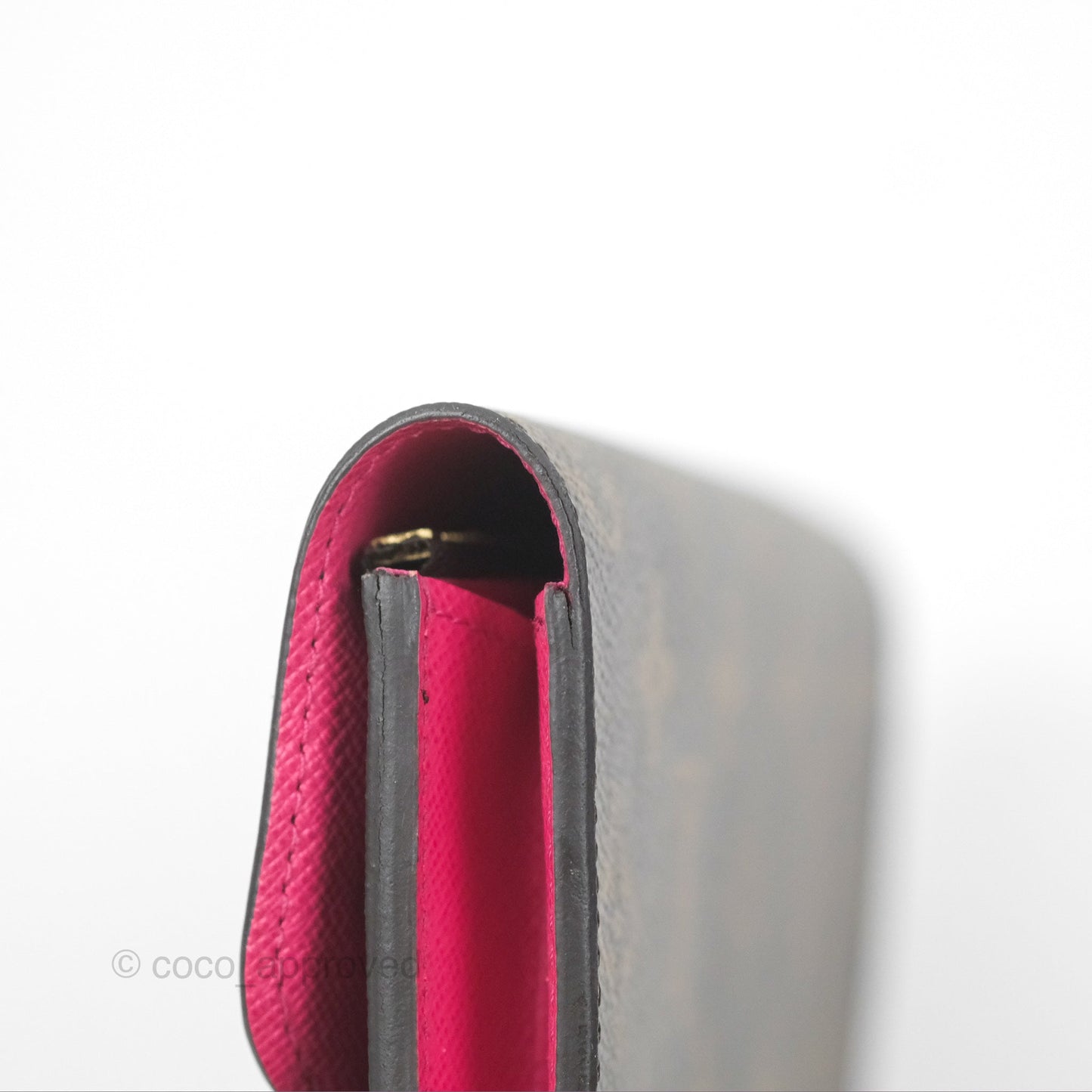 Louis Vuitton Emilie Wallet Monogram Canvas Fuchsia Pink