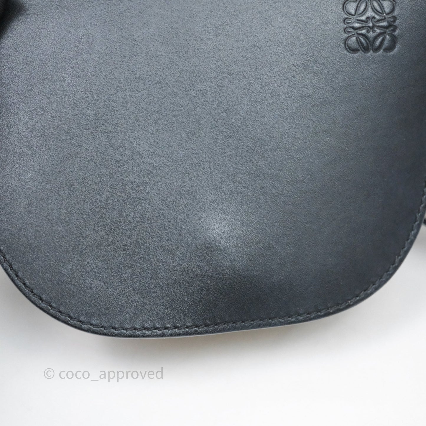 Loewe Mini Gate Dual Bag in Soft Calfskin & Jacquard Strap Black