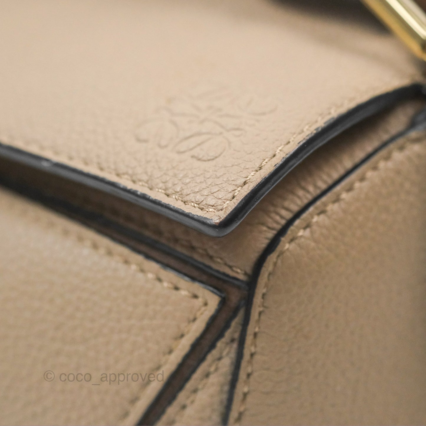 Loewe Small Puzzle Bag Sand Mink Grained Calfskin