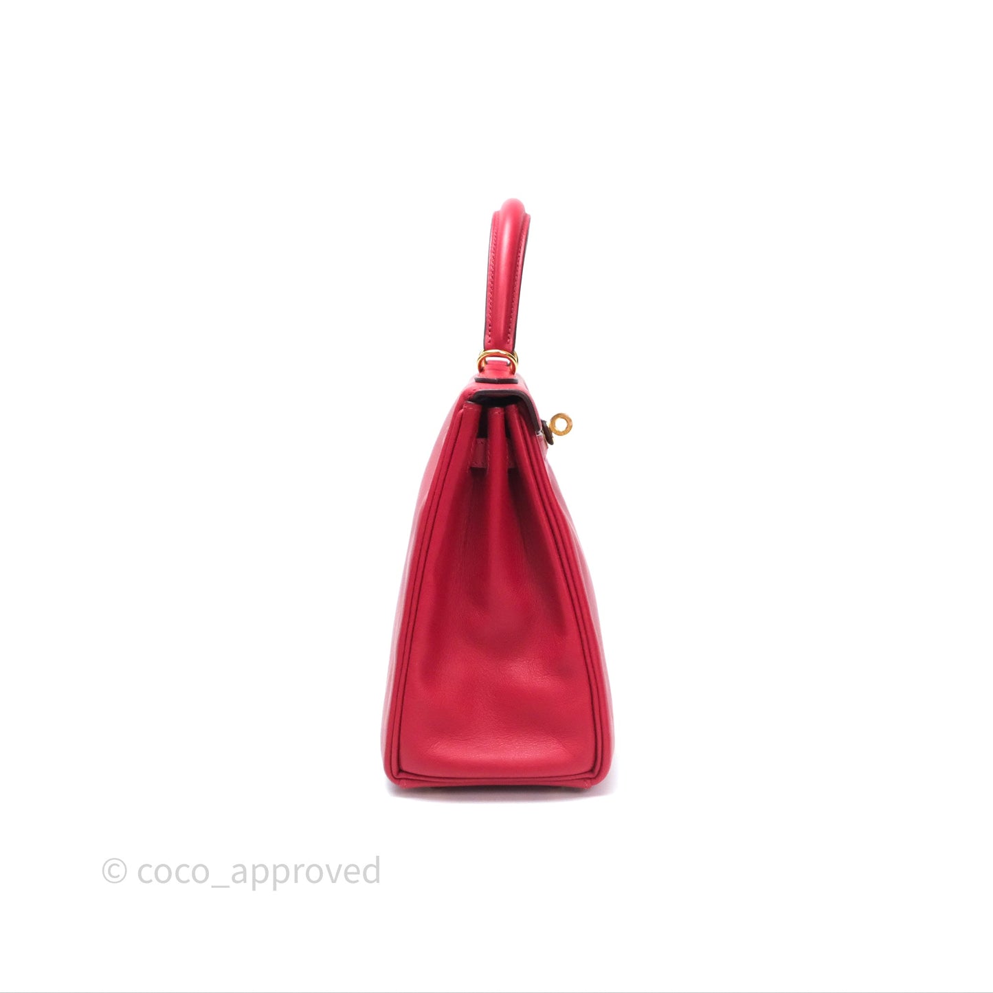 Hermès Kelly II 25 Retourne Swift Rouge Piment 5X Gold Hardware