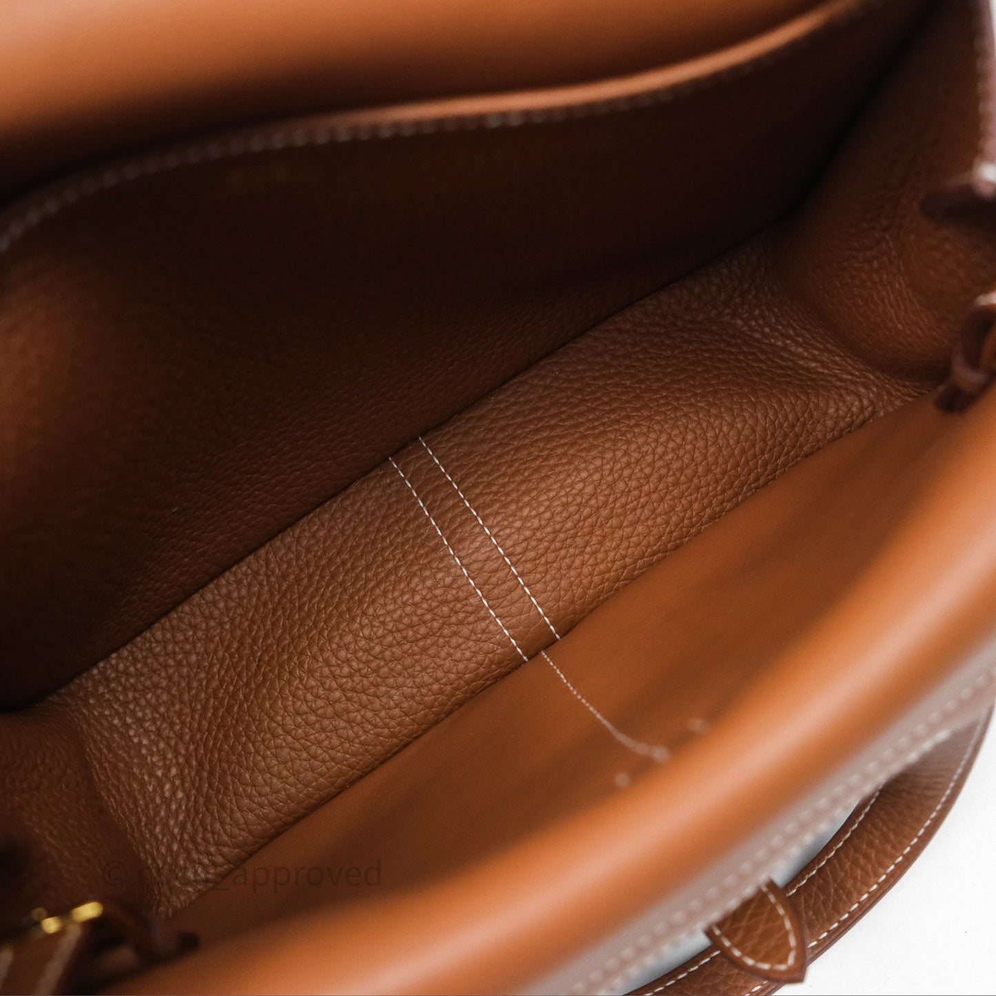 Hermès Halzan 25 Gold Clemence Gold Hardware