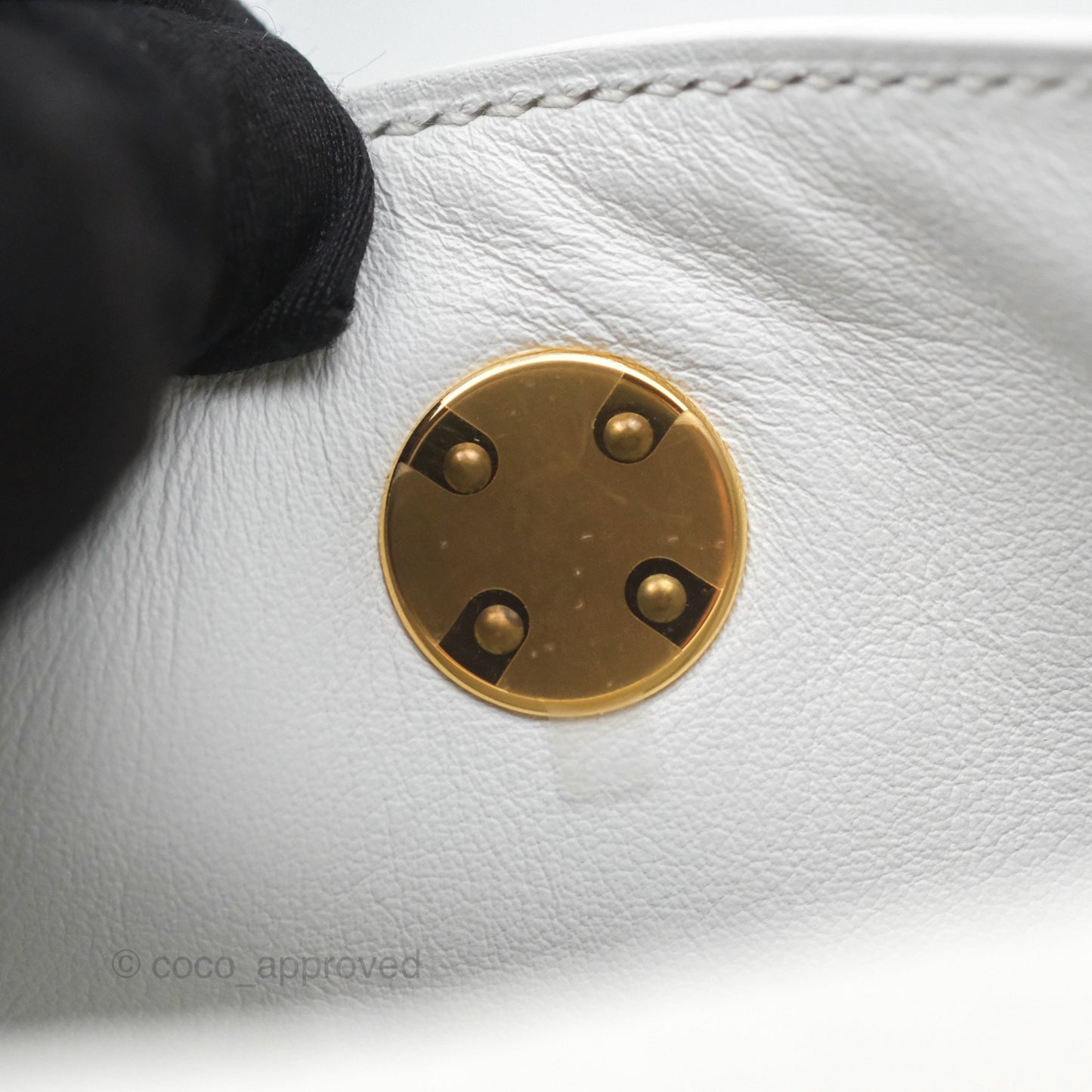 Hermès Mini Lindy 20 New White 0U Clemence Gold Hardware