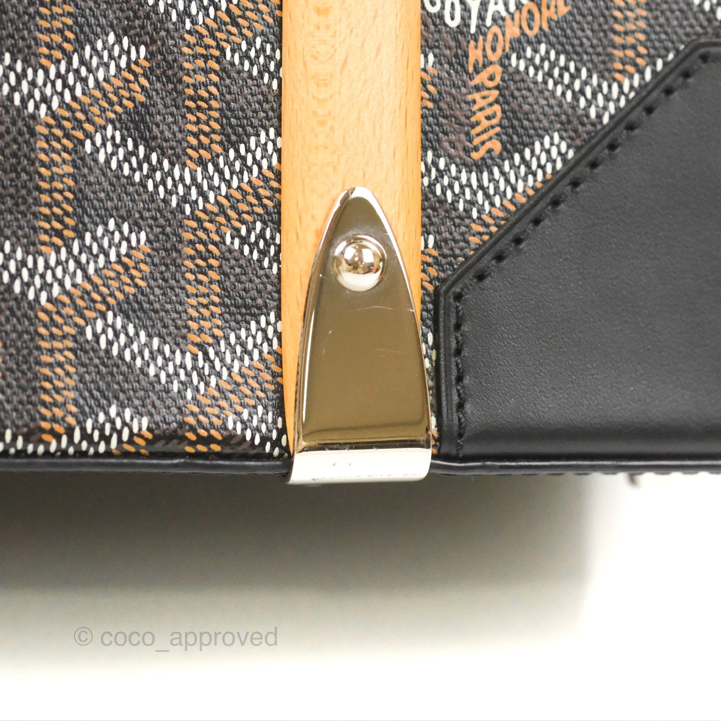 Goyard Saïgon Structuré PM Bag Black Goyardine Canvas