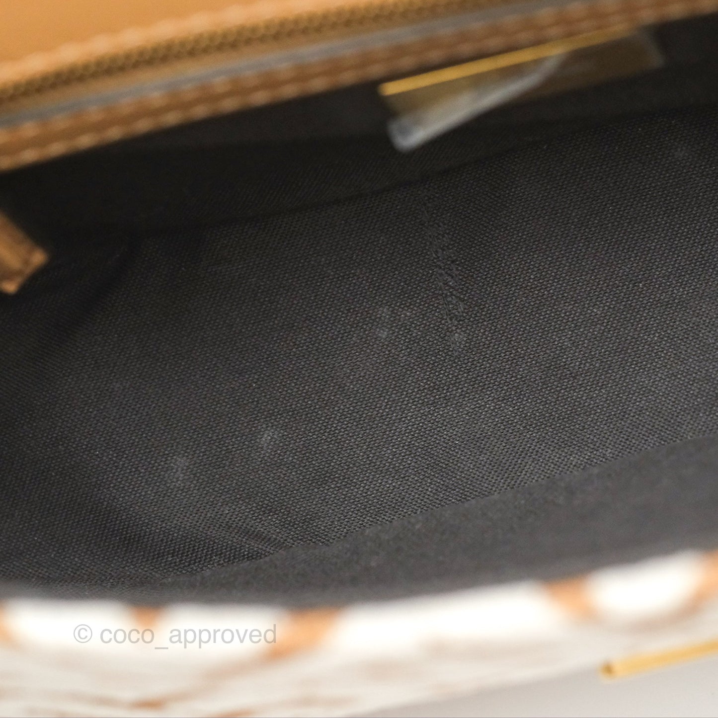 Fendi Baguette Chain Midi Bag Raffia