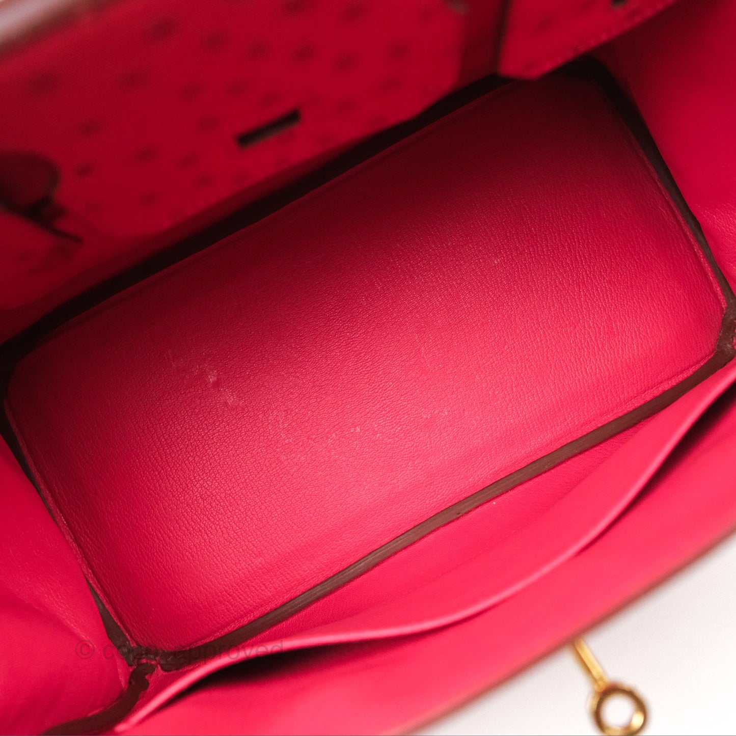 Hermès Birkin Retourne 30 Bougainvillea Ostrich Gold Hardware