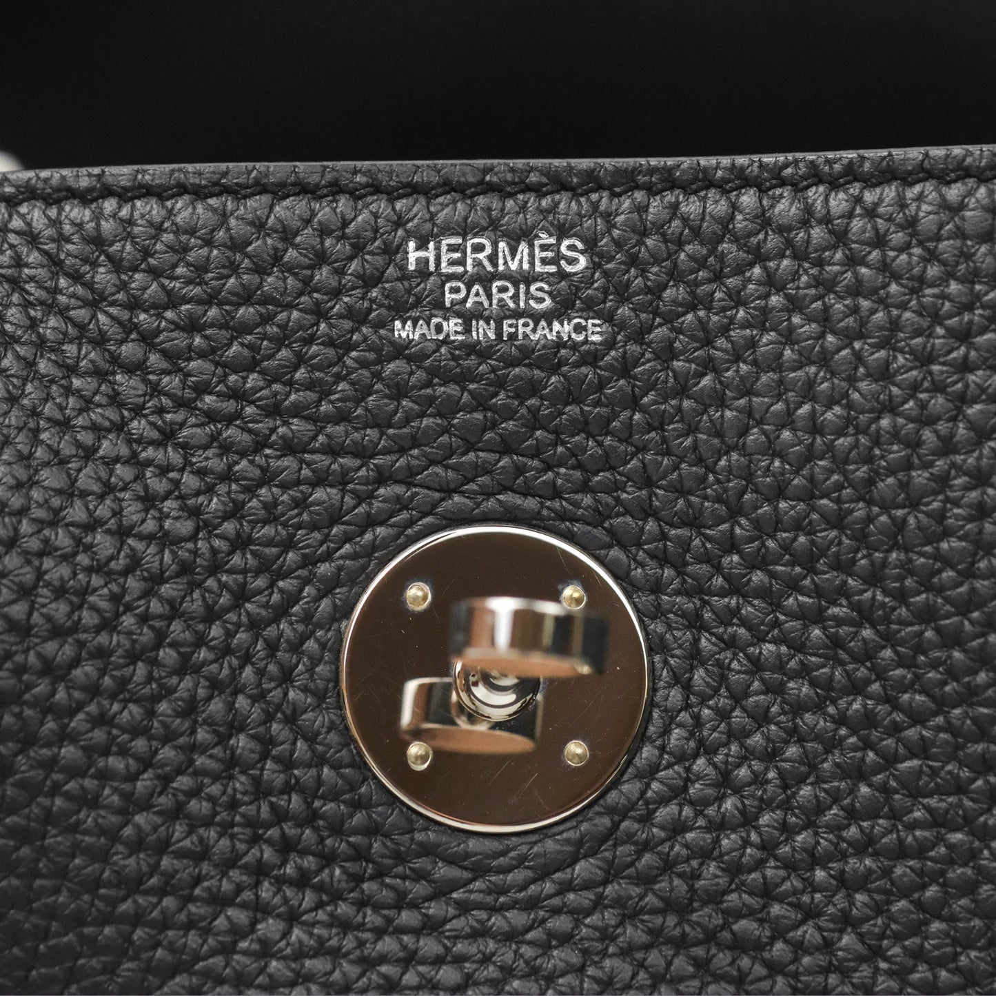 Hermès Lindy 30 Black Clemence Palladium Hardware