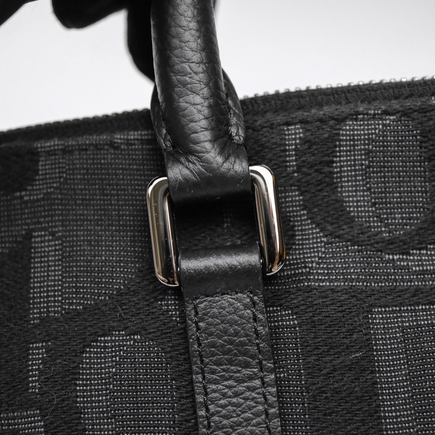 Christian Dior Oblique Jacquard Weekender Black Bag