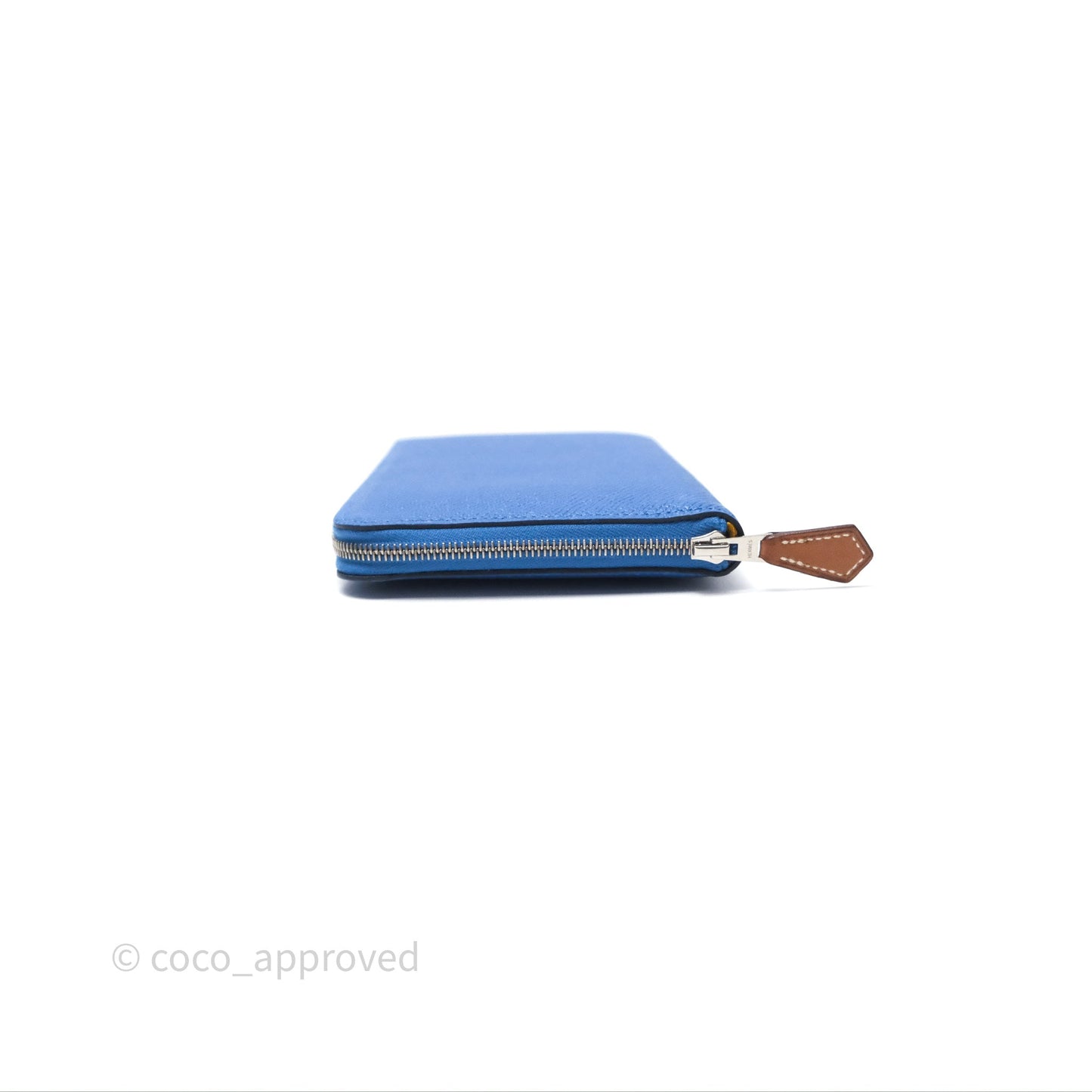 Hermès Silk In Classique Long Wallet Bleu Epsom
