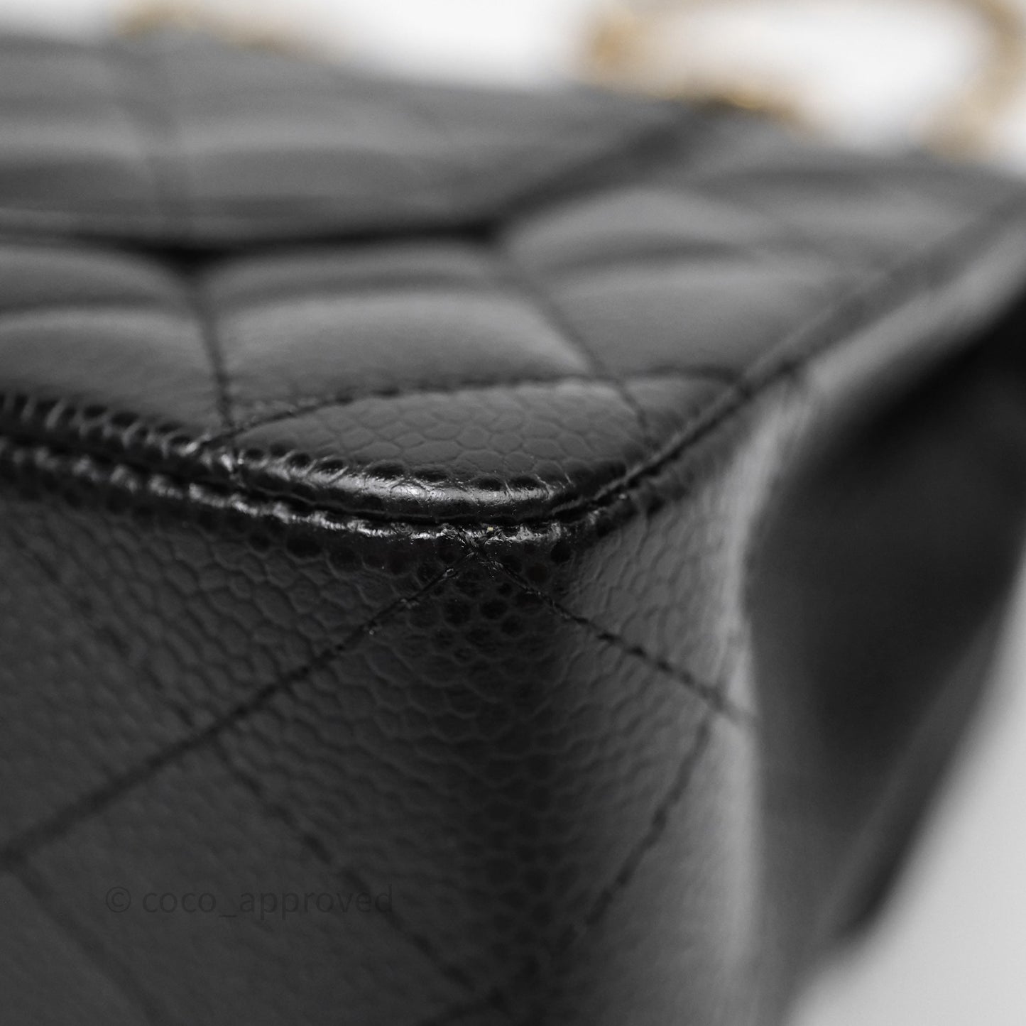Chanel Small Classic Quilted Flap Black Caviar Gold Hardware