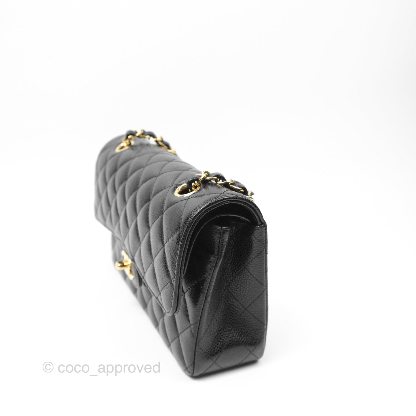 Chanel Small Classic Flap Quilted Black Caviar Gold Hardware