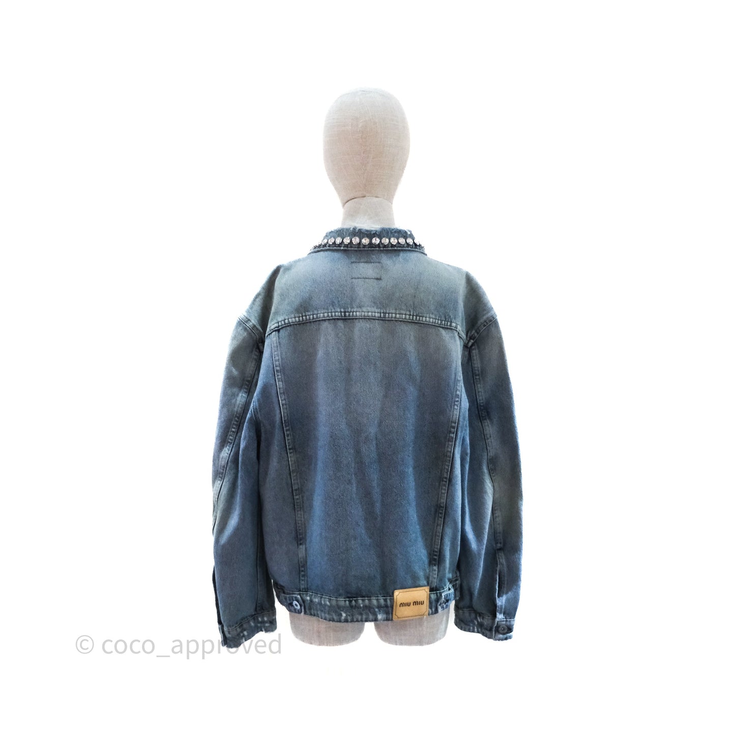 Miu Miu Crystals Denim Jacket Size 36