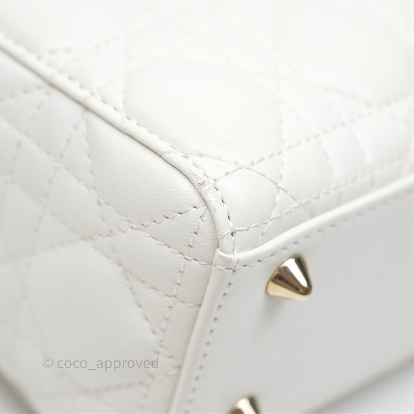 Christian Dior Small Lady Dior My ABCDior Bag Latte Cannage Lambskin