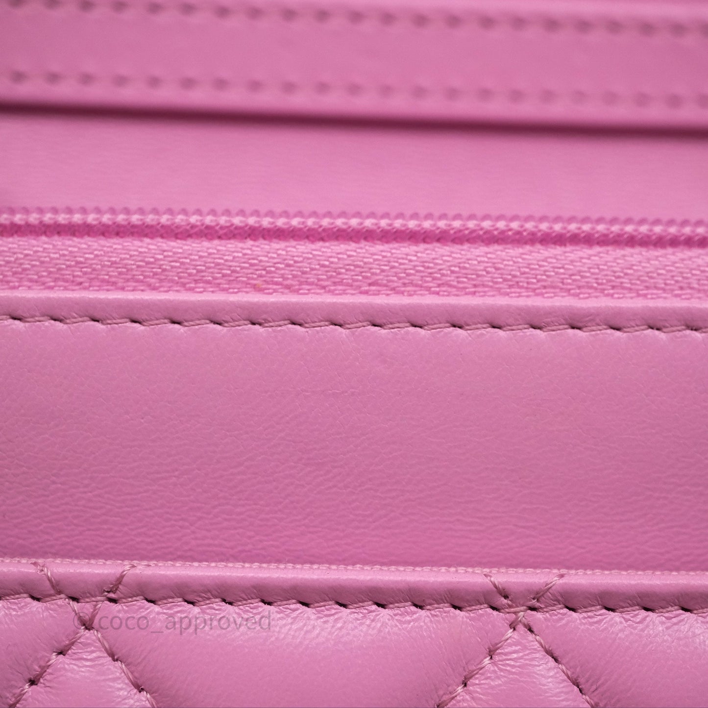 Chanel CC Chain Wallet On Chain WOC Pink Lambskin Aged Gold Hardware