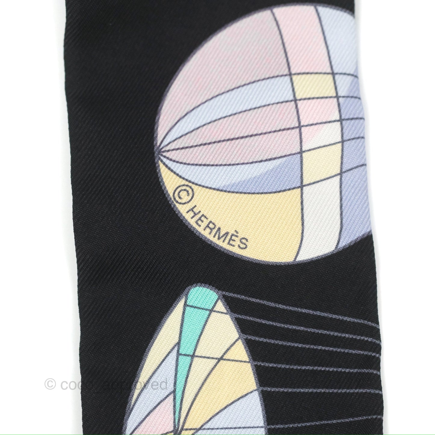 Hermes Les Folies du Ciel Silk Twilly