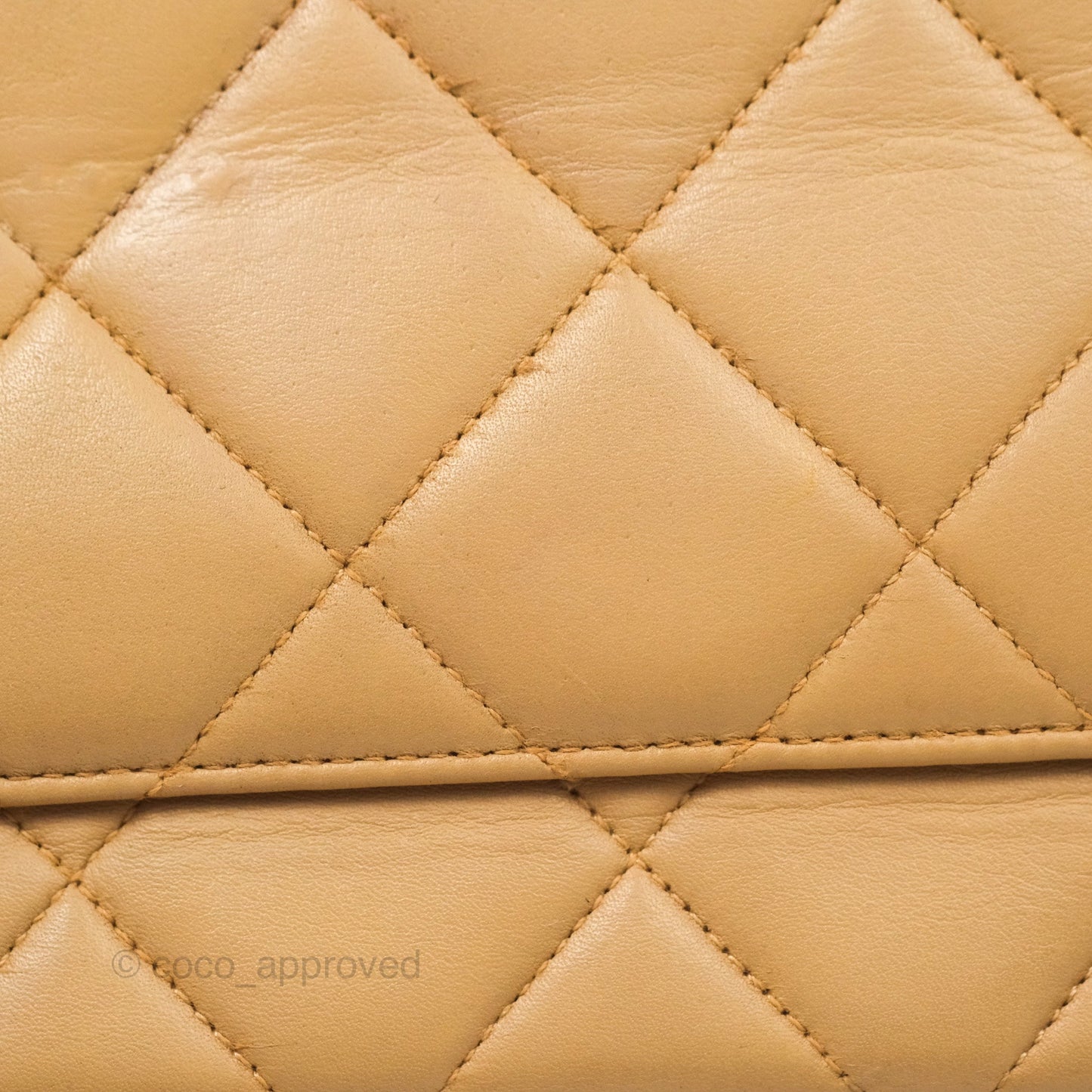 Chanel Vintage Medallion CC Beige Lambskin Tote Bag Gold Hardware