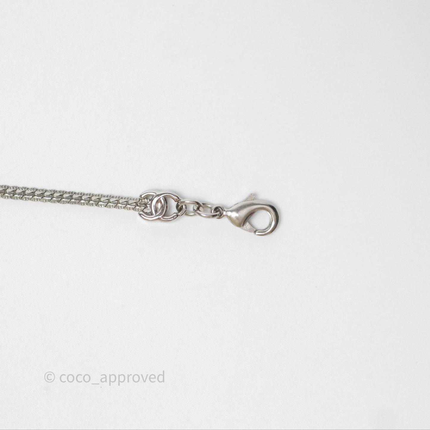 Chanel Five CC Choker Silve Tone 24B