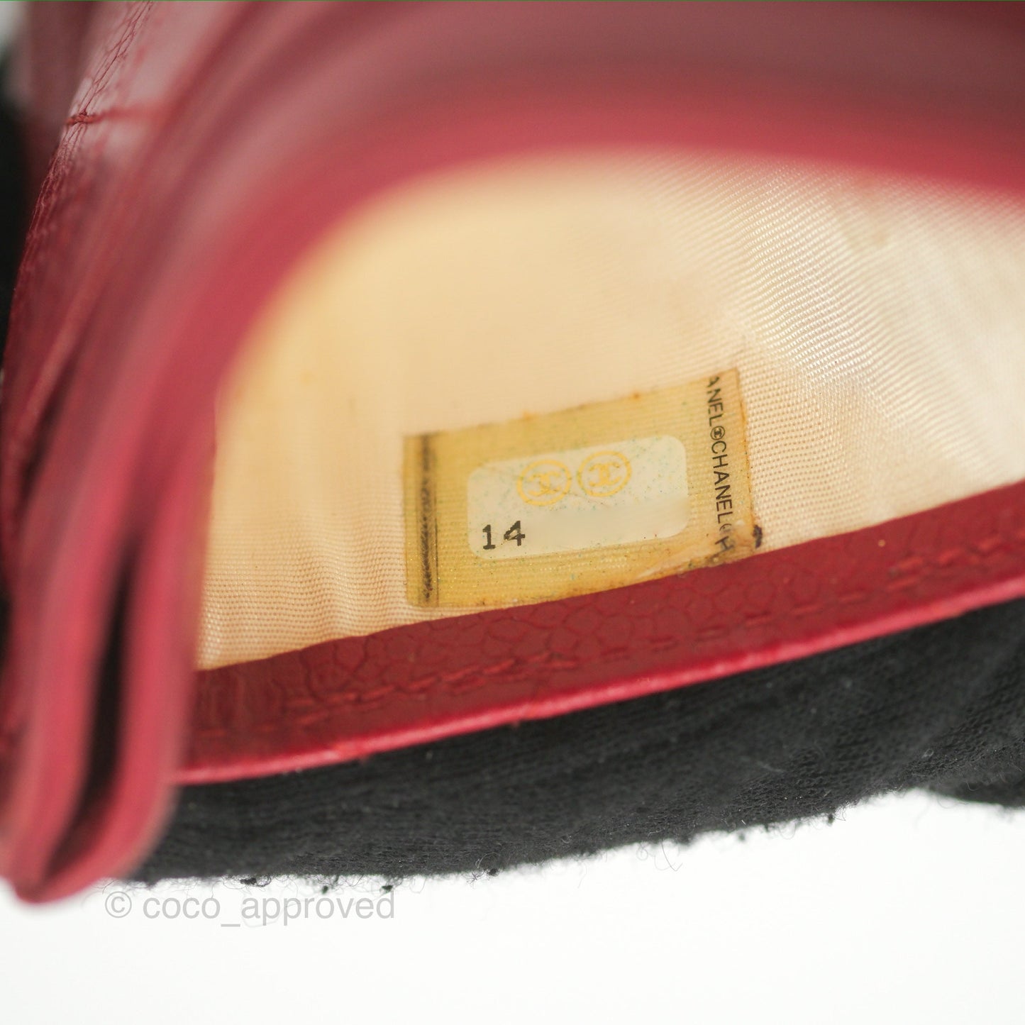 Chanel Classic Flat Card Holder Red Caviar Silver Hardware