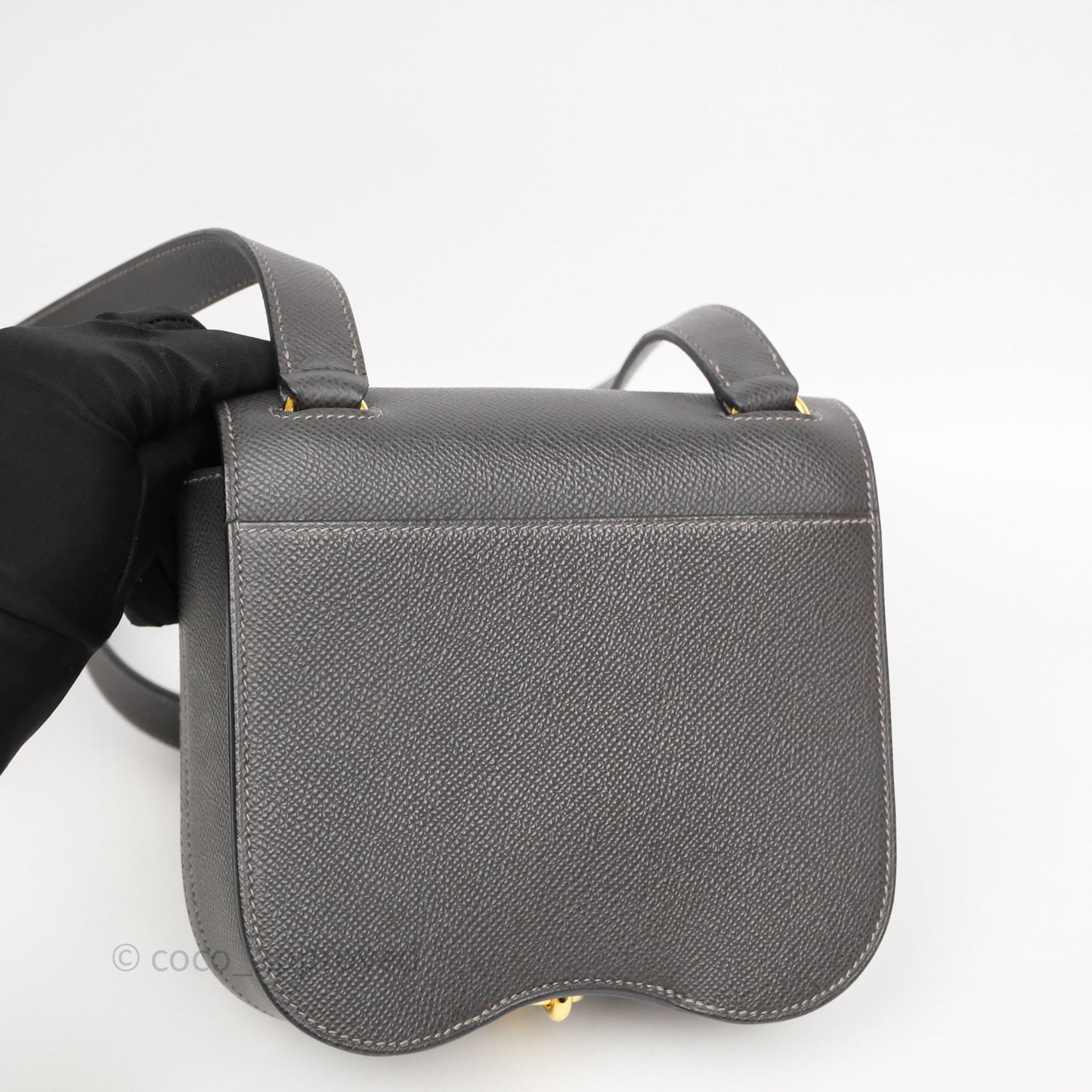 Hermès Della Cavalleria Mini Bag Gris Meyer 0L Epsom Gold Hardware
